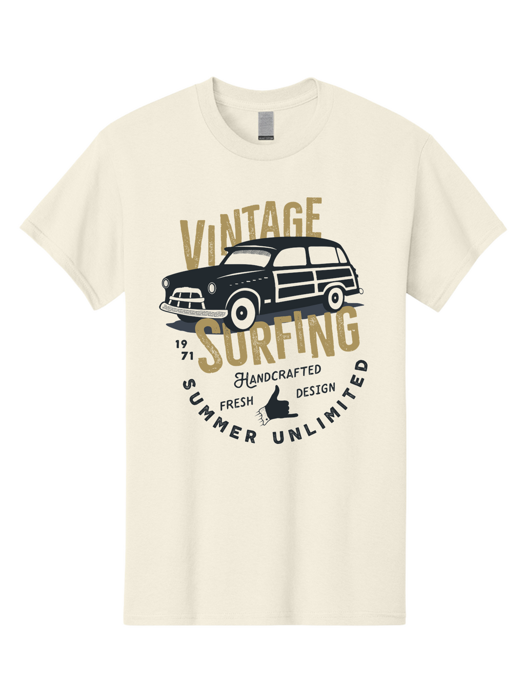 Vintage-Surfing-1 Men'S Graphic Tee, 100% Cotton, Comfortable Casual Summer Wear, Machine Washable, Vintage Surf Car, Retro Surf Culture, Summer Vibes, Surf Inspired Art, Surfer Dude, Cool Car Designs, Classic Surf Style Aab959