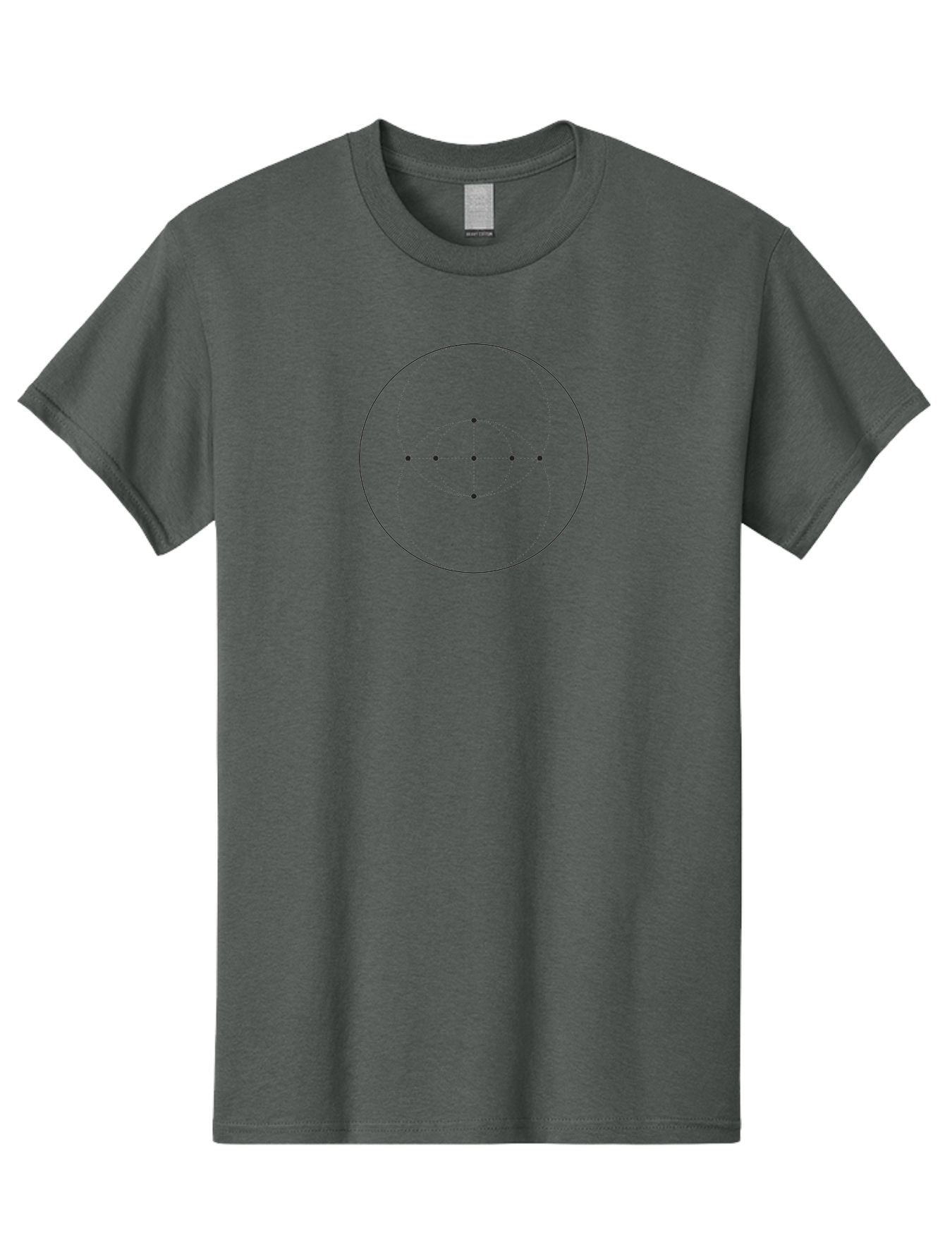 Circle-Diagram Men'S Graphic Tee, 100% Cotton, Comfortable Casual Summer Wear, Machine Washable, Geometric Shape, Circle Diagram, Dotted Lines, Symmetrical Pattern, Data Visualization, Black Dots, Radial Symmetry, Graphic Design, Aab978