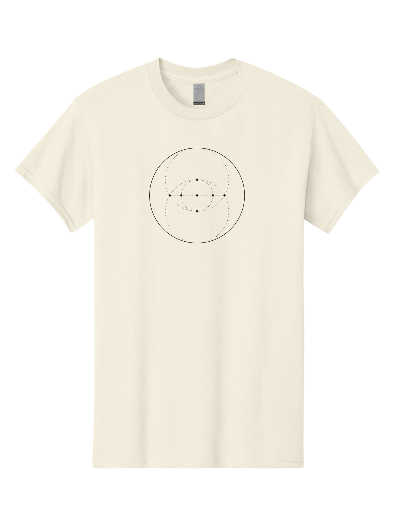 Circle-Diagram Men'S Graphic Tee, 100% Cotton, Comfortable Casual Summer Wear, Machine Washable, Geometric Shape, Circle Diagram, Dotted Lines, Symmetrical Pattern, Data Visualization, Black Dots, Radial Symmetry, Graphic Design, Aab978
