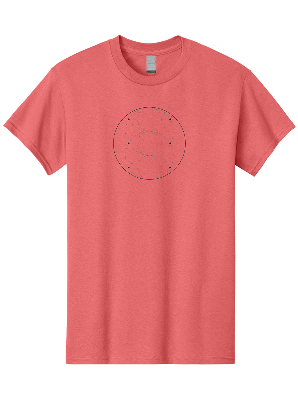 Circle-Pattern Men'S Graphic Tee, 100% Cotton, Comfortable Casual Summer Wear, Machine Washable, Geometric Pattern, Circular Design, Symmetrical Shapes, Dotted Lines, Abstract Art, Modern Graphic, Minimalist Style, Black And Green Color Scheme Aab979