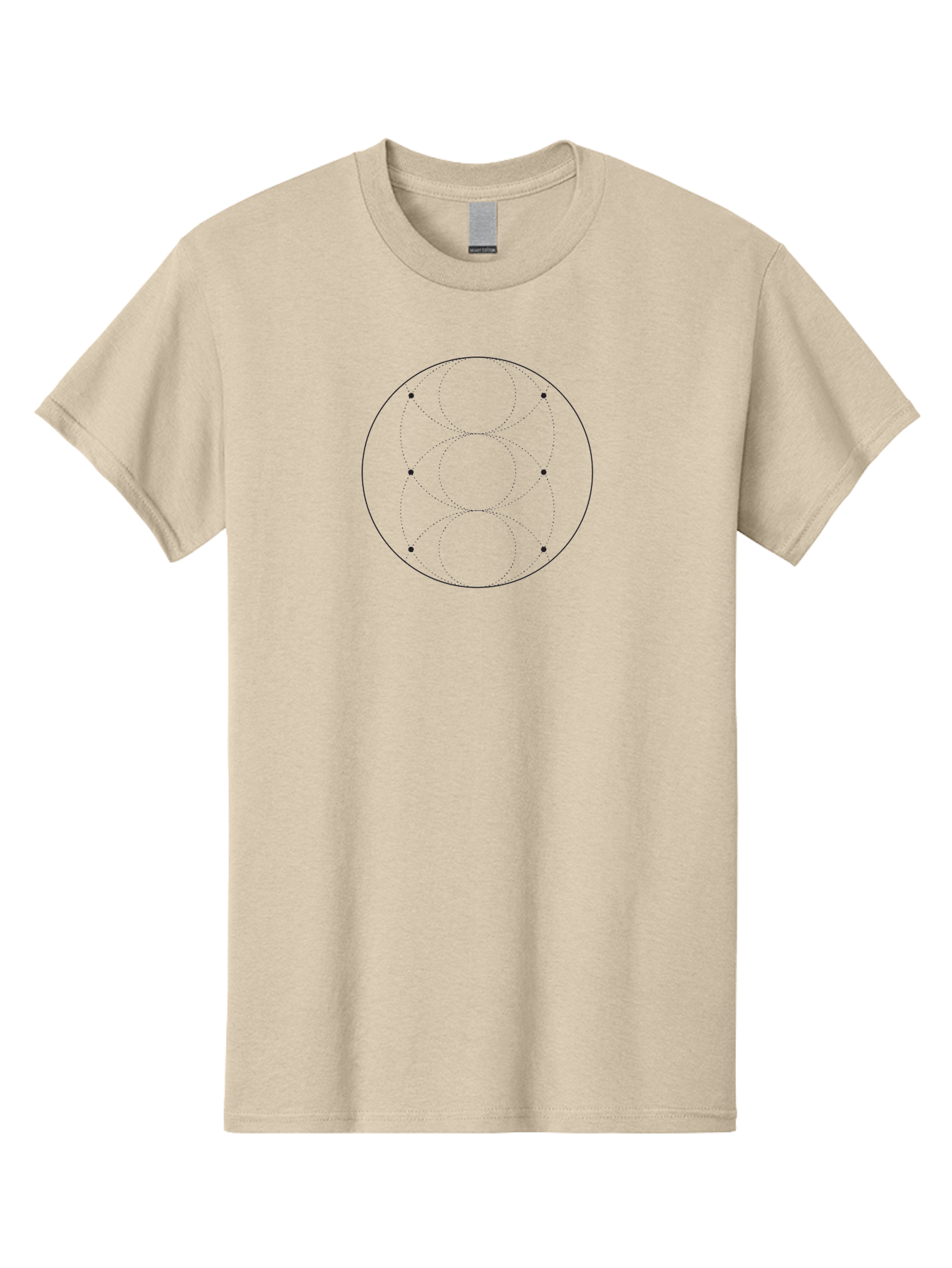 Circle-Pattern Men'S Graphic Tee, 100% Cotton, Comfortable Casual Summer Wear, Machine Washable, Geometric Pattern, Circular Design, Symmetrical Shapes, Dotted Lines, Abstract Art, Modern Graphic, Minimalist Style, Black And Green Color Scheme Aab979