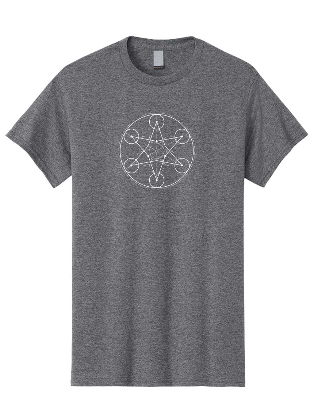 Septagram-Symbol Men'S Graphic Tee, 100% Cotton, Comfortable Casual Summer Wear, Machine Washable, Heptagram Symbol, Seven Pointed Star, Mystical Geometry, Sacred Shapes, Spiritual Design, Esoteric Art, Magical Symbol Aab994