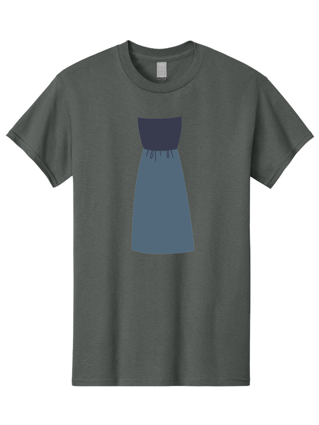 Blue-Dress Men'S Graphic Tee, 100% Cotton, Comfortable Casual Summer Wear, Machine Washable, Casual Dress, Simple Design, Relaxed Fit, Strapless Top, Gathered Waist, Blue Color, Elegant Look, Minimalist Fashion, Stylish Outfit, Everyday Wear Aac003