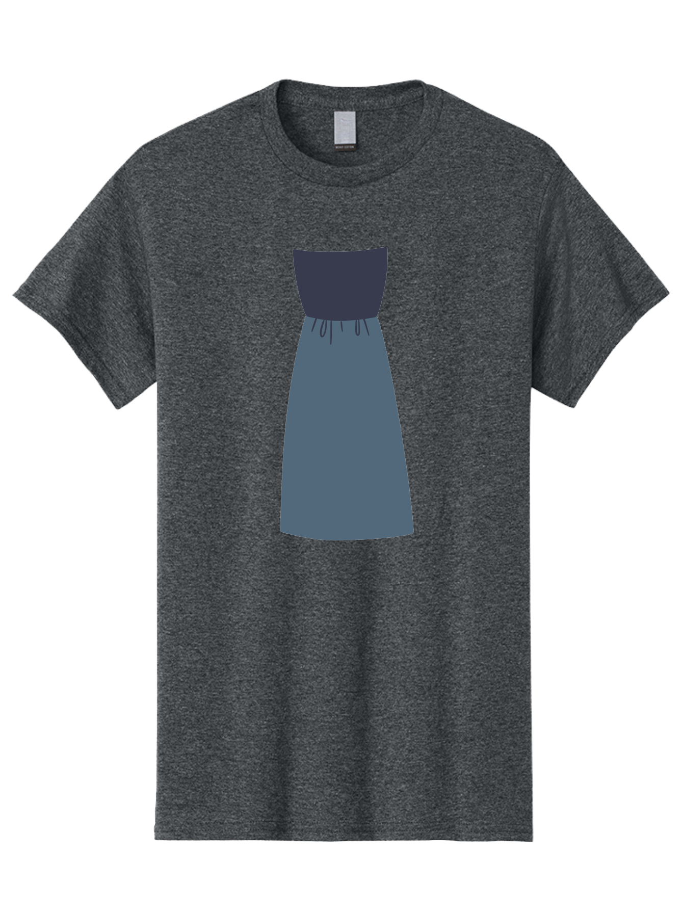 Blue-Dress Men'S Graphic Tee, 100% Cotton, Comfortable Casual Summer Wear, Machine Washable, Casual Dress, Simple Design, Relaxed Fit, Strapless Top, Gathered Waist, Blue Color, Elegant Look, Minimalist Fashion, Stylish Outfit, Everyday Wear Aac003