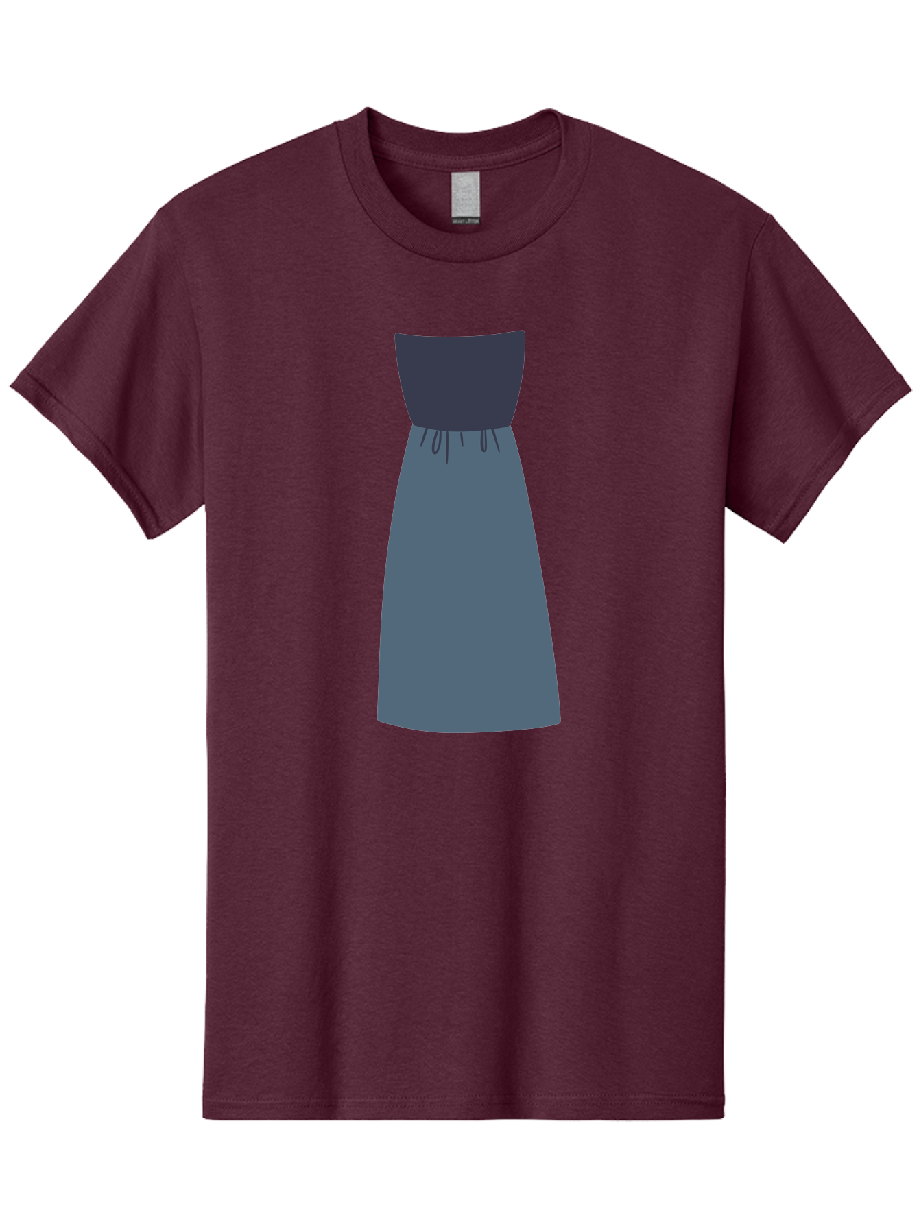 Blue-Dress Men'S Graphic Tee, 100% Cotton, Comfortable Casual Summer Wear, Machine Washable, Casual Dress, Simple Design, Relaxed Fit, Strapless Top, Gathered Waist, Blue Color, Elegant Look, Minimalist Fashion, Stylish Outfit, Everyday Wear Aac003