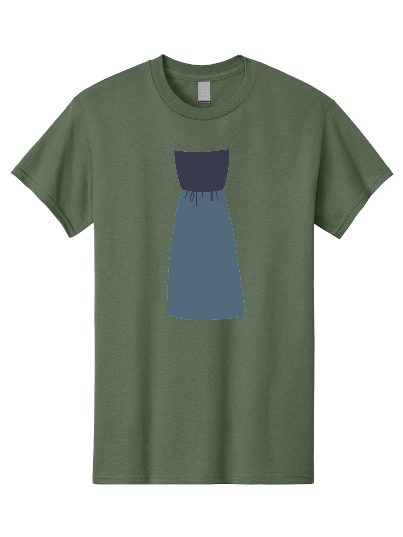 Blue-Dress Men'S Graphic Tee, 100% Cotton, Comfortable Casual Summer Wear, Machine Washable, Casual Dress, Simple Design, Relaxed Fit, Strapless Top, Gathered Waist, Blue Color, Elegant Look, Minimalist Fashion, Stylish Outfit, Everyday Wear Aac003
