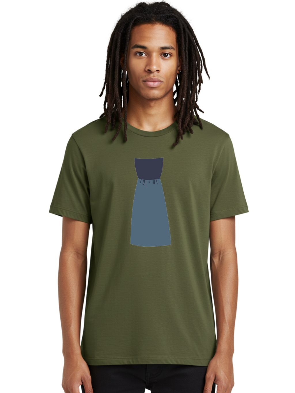 Blue-Dress Men'S Graphic Tee, 100% Cotton, Comfortable Casual Summer Wear, Machine Washable, Casual Dress, Simple Design, Relaxed Fit, Strapless Top, Gathered Waist, Blue Color, Elegant Look, Minimalist Fashion, Stylish Outfit, Everyday Wear Aac003