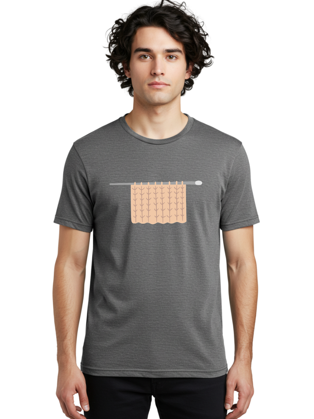 Curtain Men'S Graphic Tee, 100% Cotton, Comfortable Casual Summer Wear, Machine Washable, Beige Curtain, Leaf Pattern, Curtain Rod, Simple Design, Home Decor, Interior Design, Minimalist Style, Window Treatment, Graphic Illustration Aac013