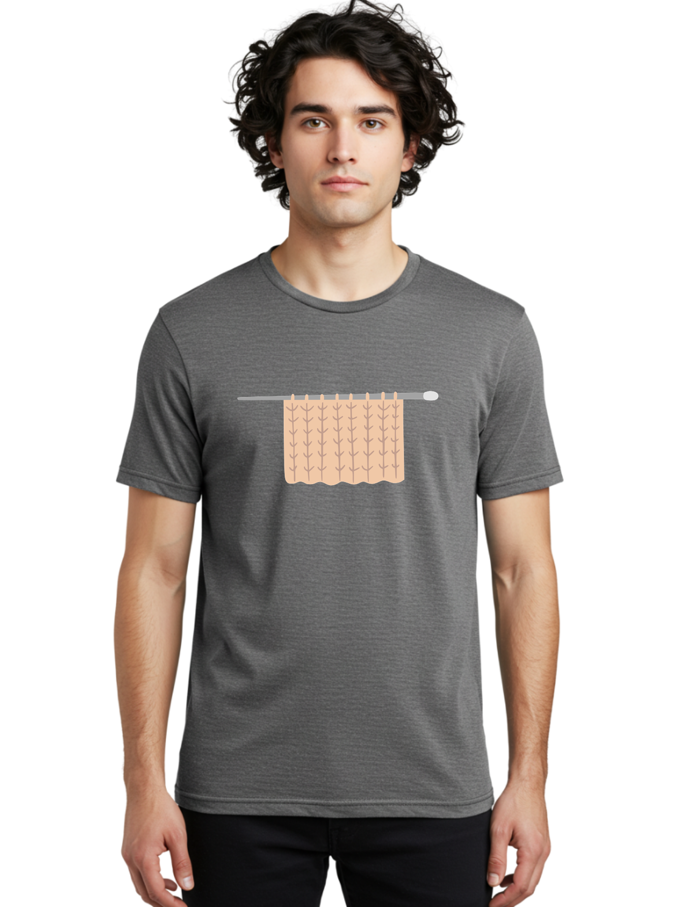 Curtain Men'S Graphic Tee, 100% Cotton, Comfortable Casual Summer Wear, Machine Washable, Beige Curtain, Leaf Pattern, Curtain Rod, Simple Design, Home Decor, Interior Design, Minimalist Style, Window Treatment, Graphic Illustration Aac013