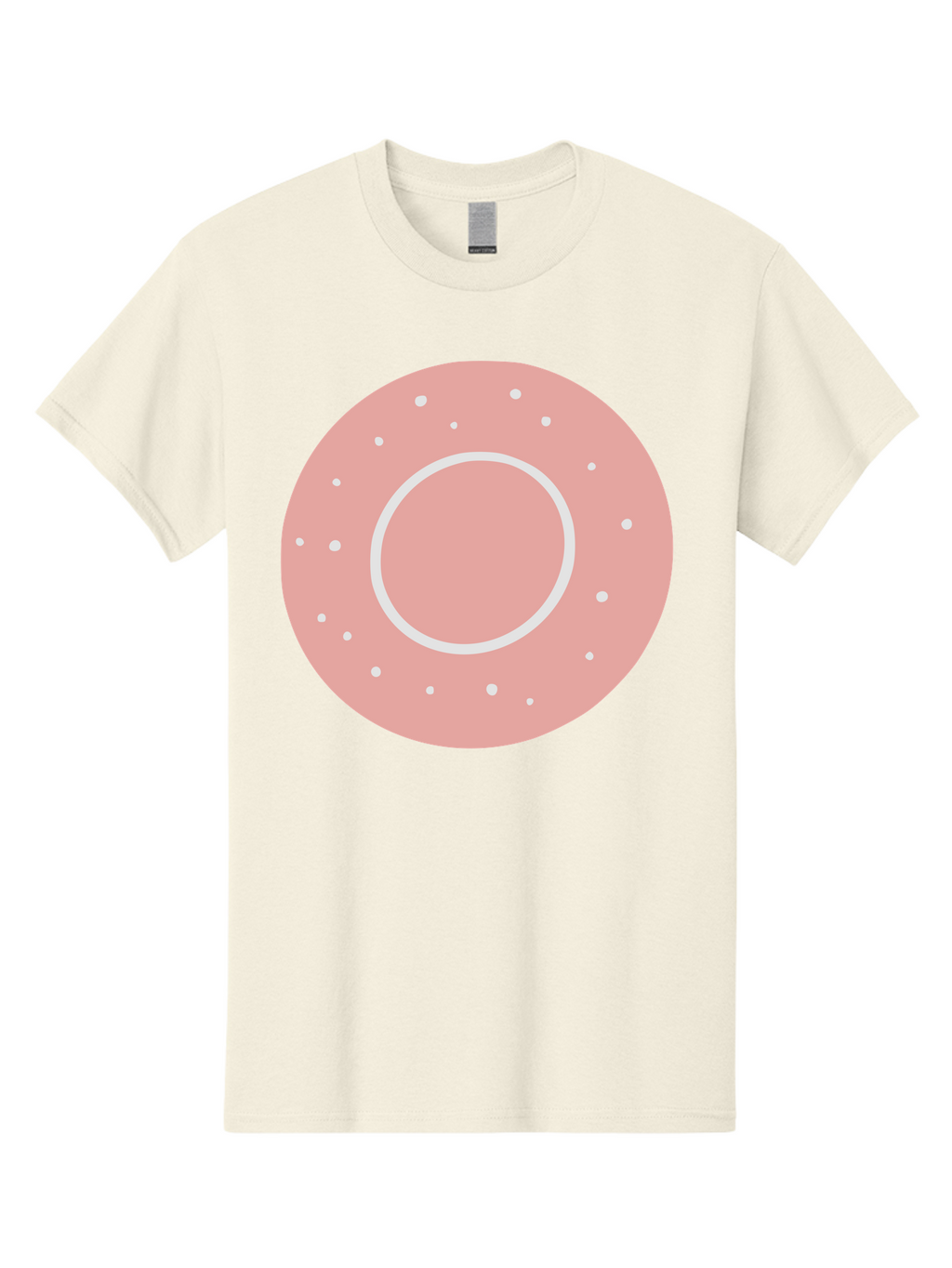 Donut Men'S Graphic Tee, 100% Cotton, Comfortable Casual Summer Wear, Machine Washable, Pink Donut, White Sprinkles, Sweet Treat, Tasty Pastry, Dessert Food, Baked Good, Ring Shaped, Food Illustration, Cute Design Aac019