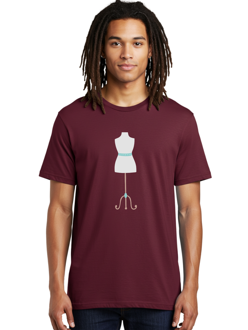 Dress-Form Men'S Graphic Tee, 100% Cotton, Comfortable Casual Summer Wear, Machine Washable, Fashion Design, Dress Form, Tailor'S Dummy, Measuring Tape, Fashion Industry, Clothing Design, Apparel Making, Couture, Bespoke, Garment Construction, Aac023