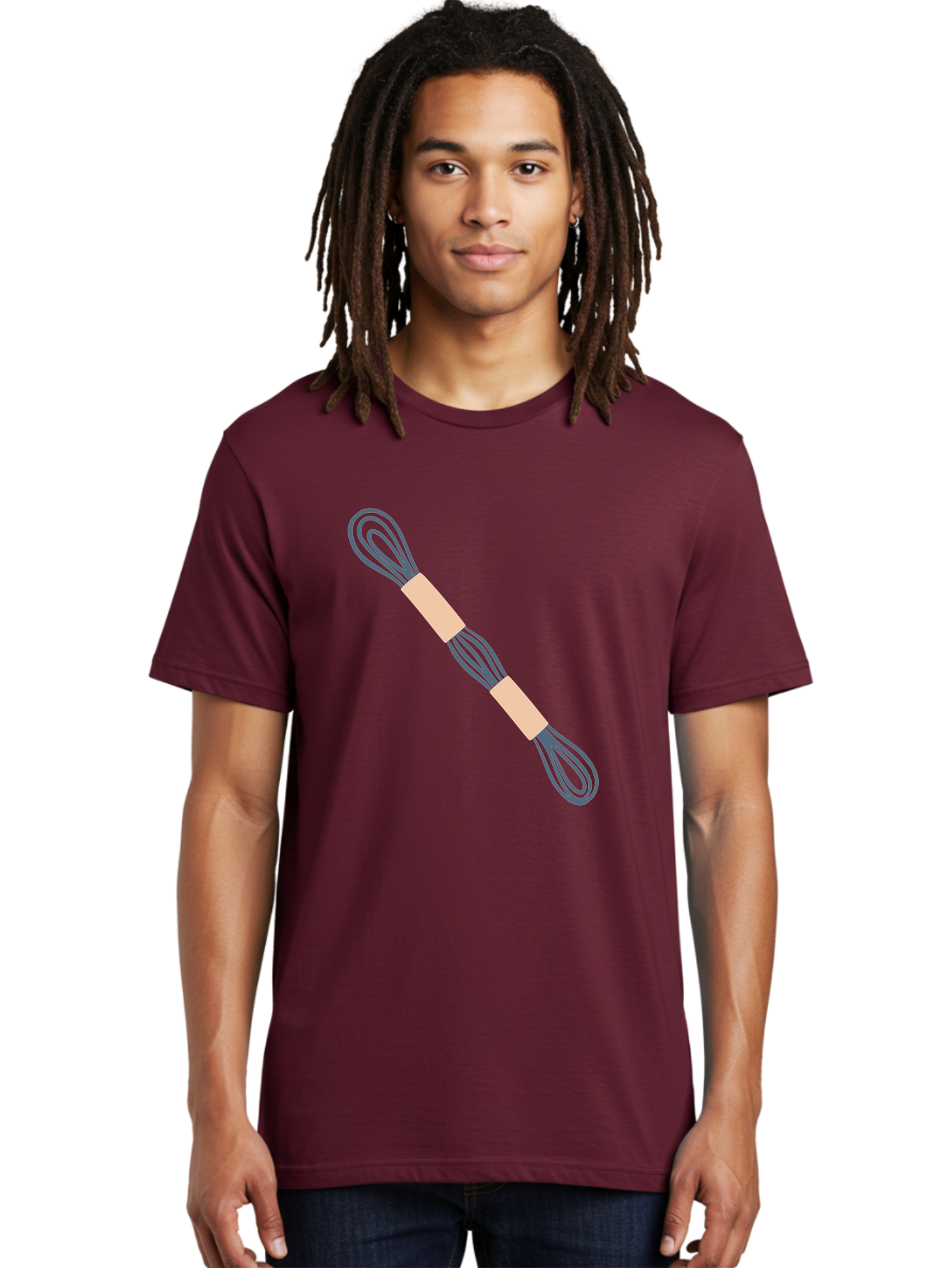Embroidery-Floss Men'S Graphic Tee, 100% Cotton, Comfortable Casual Summer Wear, Machine Washable, Hair Ties, Elastic Bands, Hair Accessories, Beauty Products, Fashion Accessories, Hair Styling Aac025