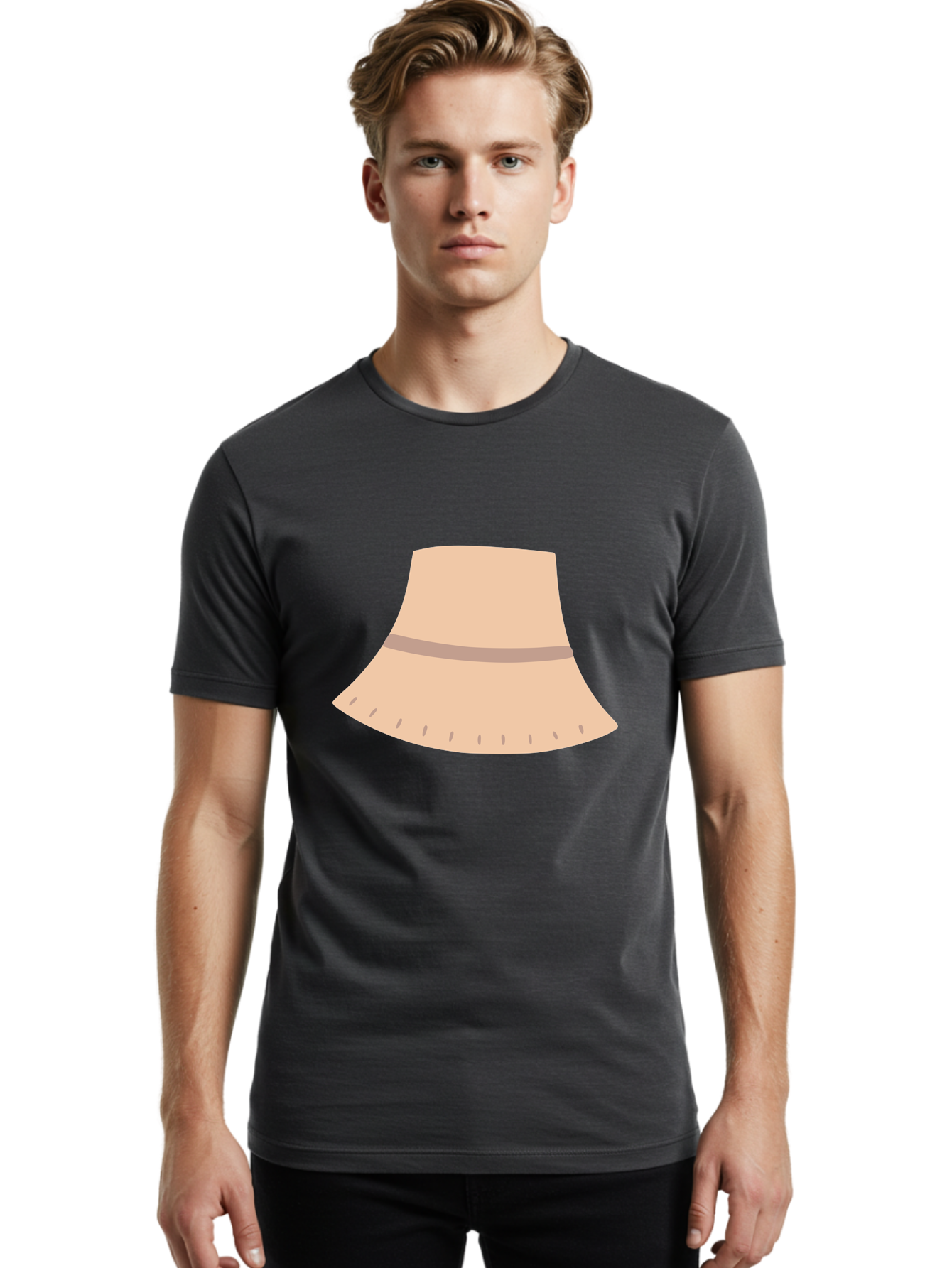 Floppy-Sun-Hat Men'S Graphic Tee, 100% Cotton, Comfortable Casual Summer Wear, Machine Washable, Floppy Hat, Wide Brim, Beige Color, Fashion Accessory, Summer Hat, Sun Protection, Stylish Hat, Casual Wear Aac035