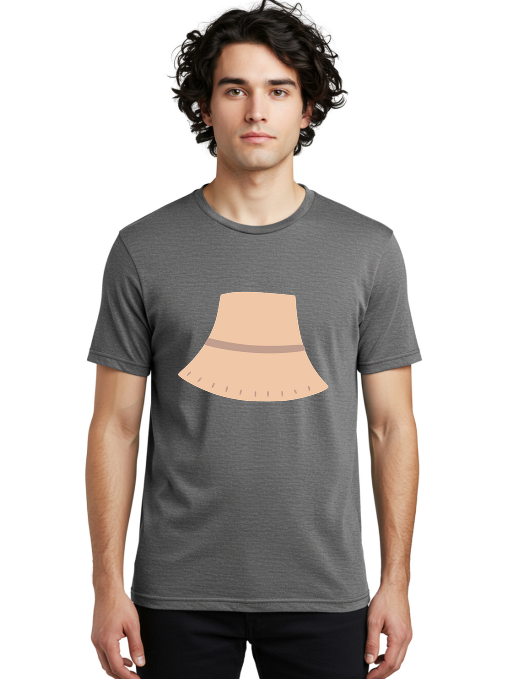 Floppy-Sun-Hat Men'S Graphic Tee, 100% Cotton, Comfortable Casual Summer Wear, Machine Washable, Floppy Hat, Wide Brim, Beige Color, Fashion Accessory, Summer Hat, Sun Protection, Stylish Hat, Casual Wear Aac035
