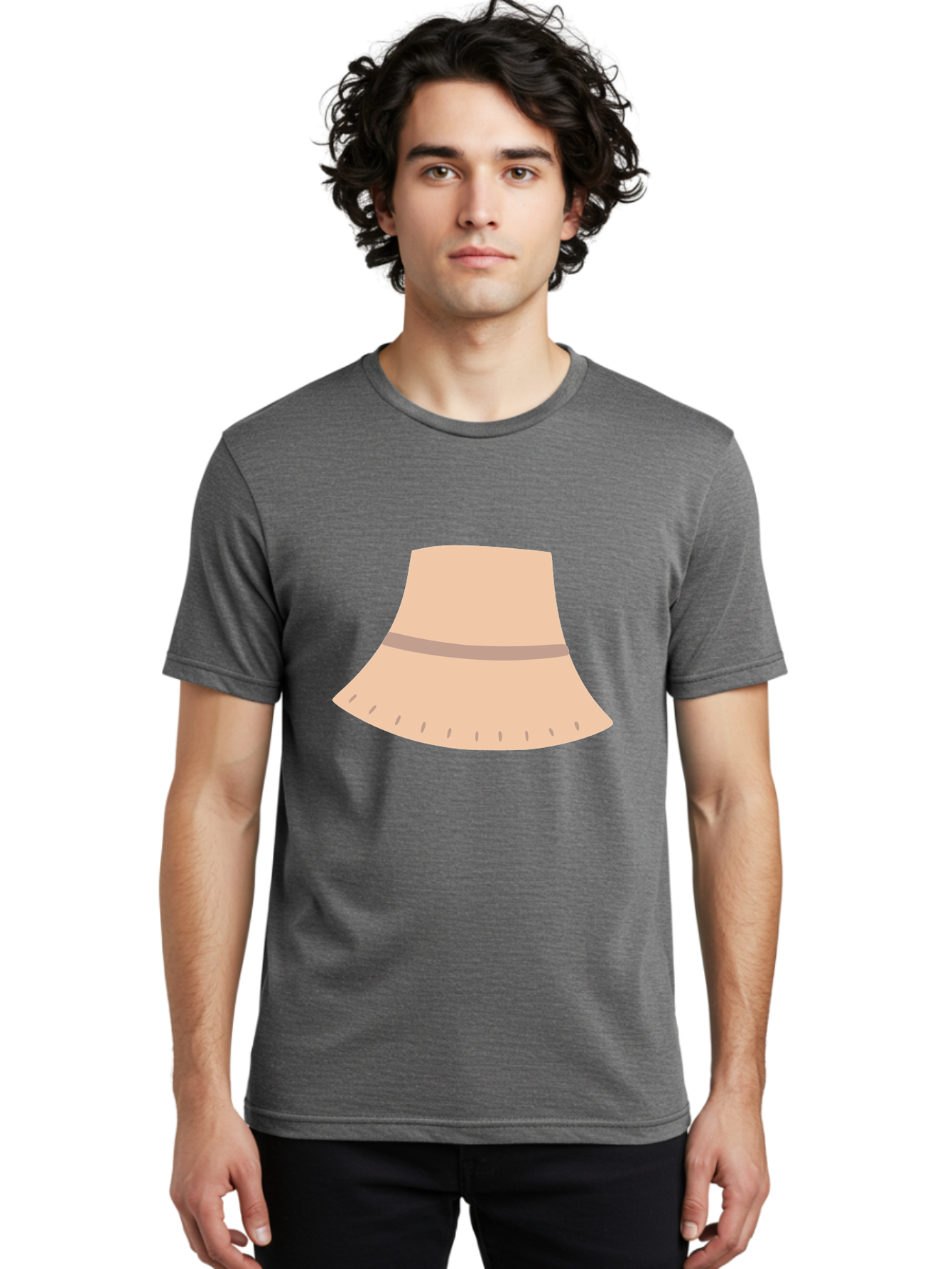 Floppy-Sun-Hat Men'S Graphic Tee, 100% Cotton, Comfortable Casual Summer Wear, Machine Washable, Floppy Hat, Wide Brim, Beige Color, Fashion Accessory, Summer Hat, Sun Protection, Stylish Hat, Casual Wear Aac035