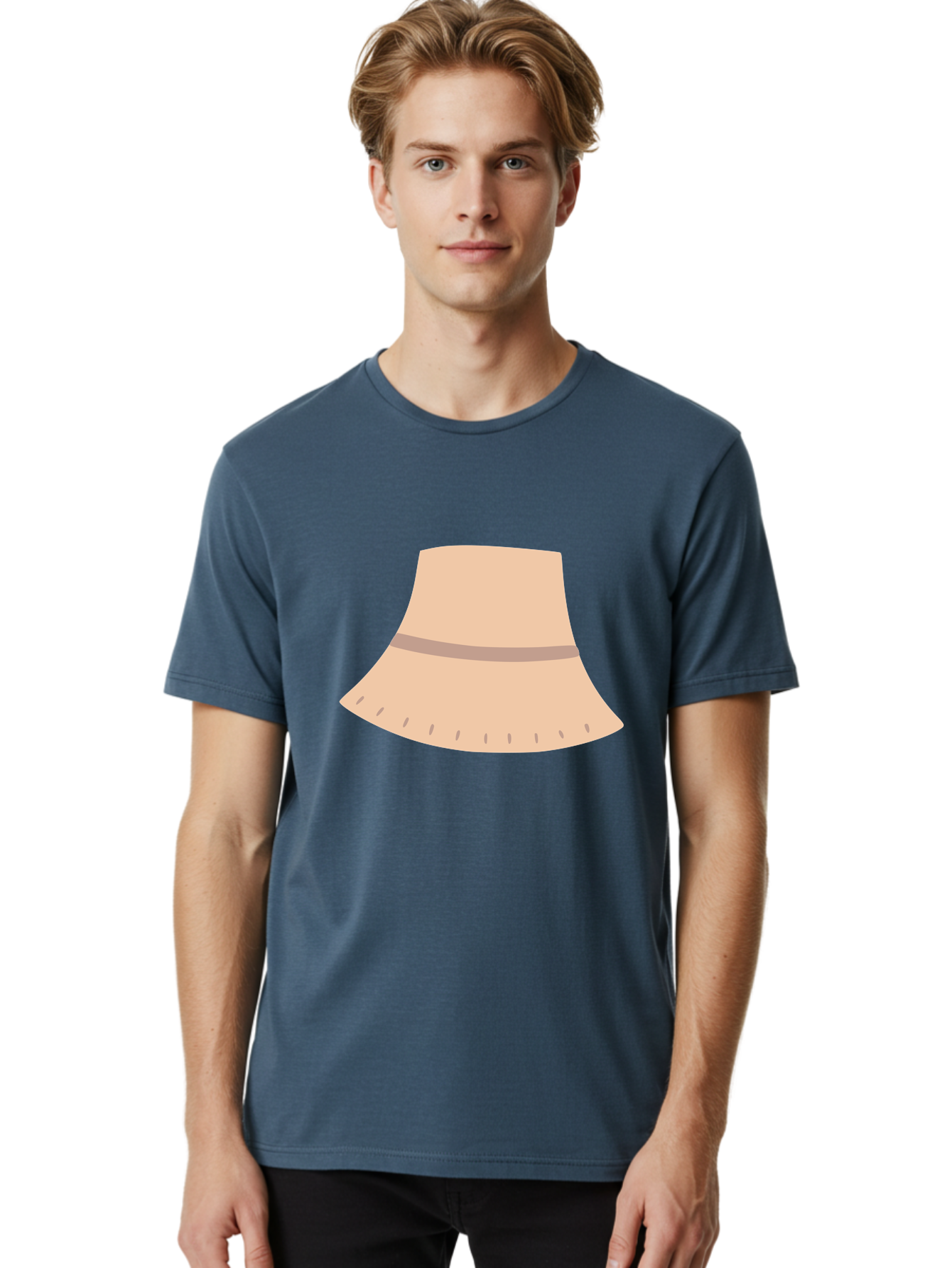 Floppy-Sun-Hat Men'S Graphic Tee, 100% Cotton, Comfortable Casual Summer Wear, Machine Washable, Floppy Hat, Wide Brim, Beige Color, Fashion Accessory, Summer Hat, Sun Protection, Stylish Hat, Casual Wear Aac035