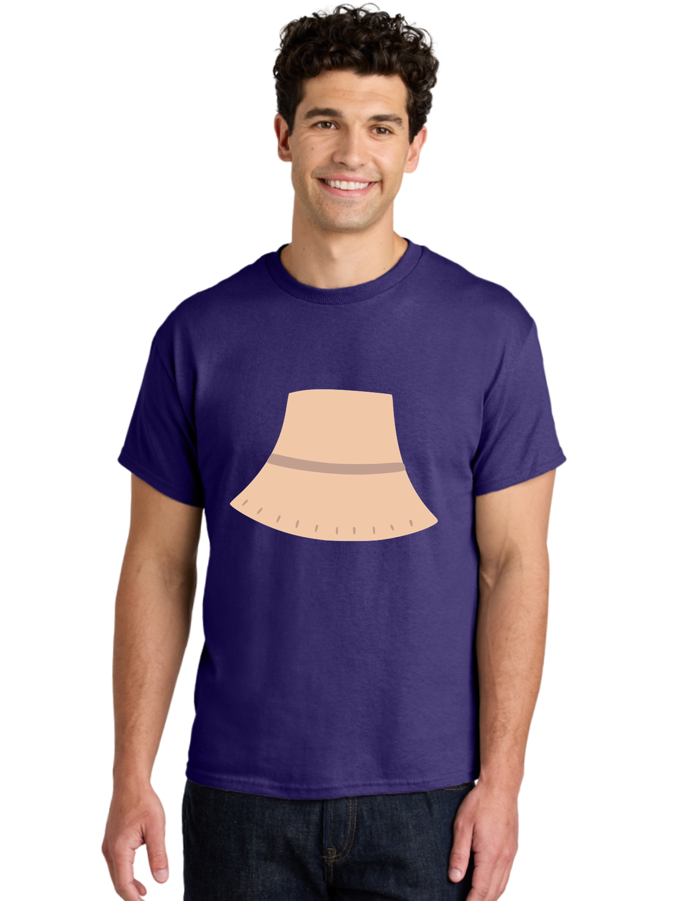Floppy-Sun-Hat Men'S Graphic Tee, 100% Cotton, Comfortable Casual Summer Wear, Machine Washable, Floppy Hat, Wide Brim, Beige Color, Fashion Accessory, Summer Hat, Sun Protection, Stylish Hat, Casual Wear Aac035