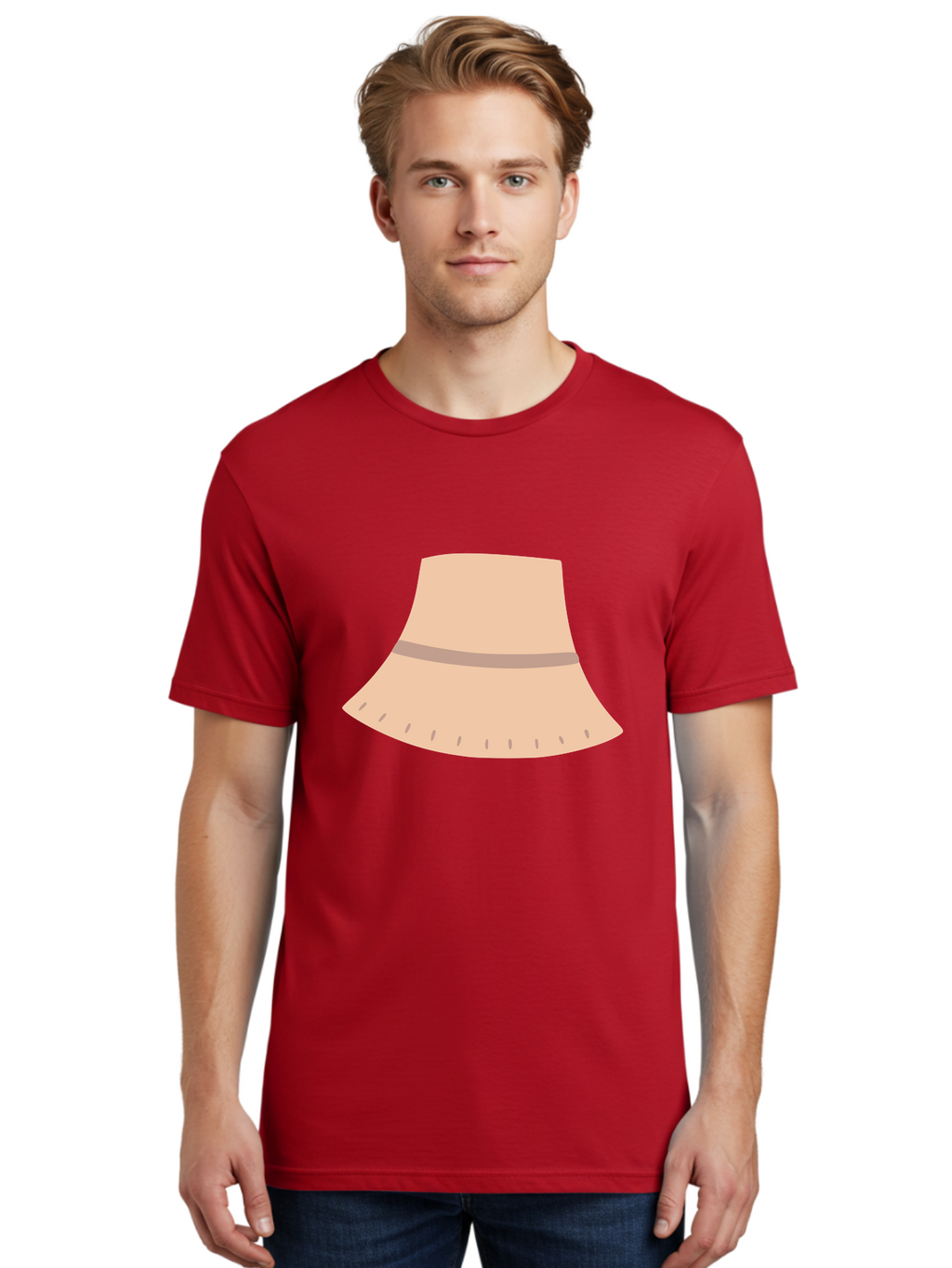 Floppy-Sun-Hat Men'S Graphic Tee, 100% Cotton, Comfortable Casual Summer Wear, Machine Washable, Floppy Hat, Wide Brim, Beige Color, Fashion Accessory, Summer Hat, Sun Protection, Stylish Hat, Casual Wear Aac035