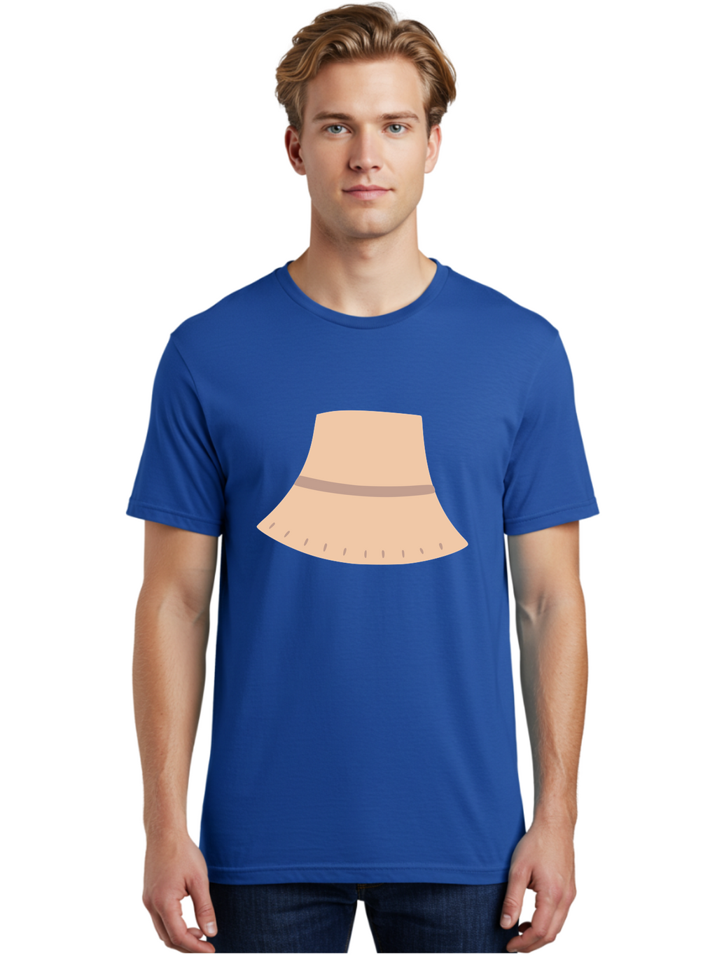 Floppy-Sun-Hat Men'S Graphic Tee, 100% Cotton, Comfortable Casual Summer Wear, Machine Washable, Floppy Hat, Wide Brim, Beige Color, Fashion Accessory, Summer Hat, Sun Protection, Stylish Hat, Casual Wear Aac035