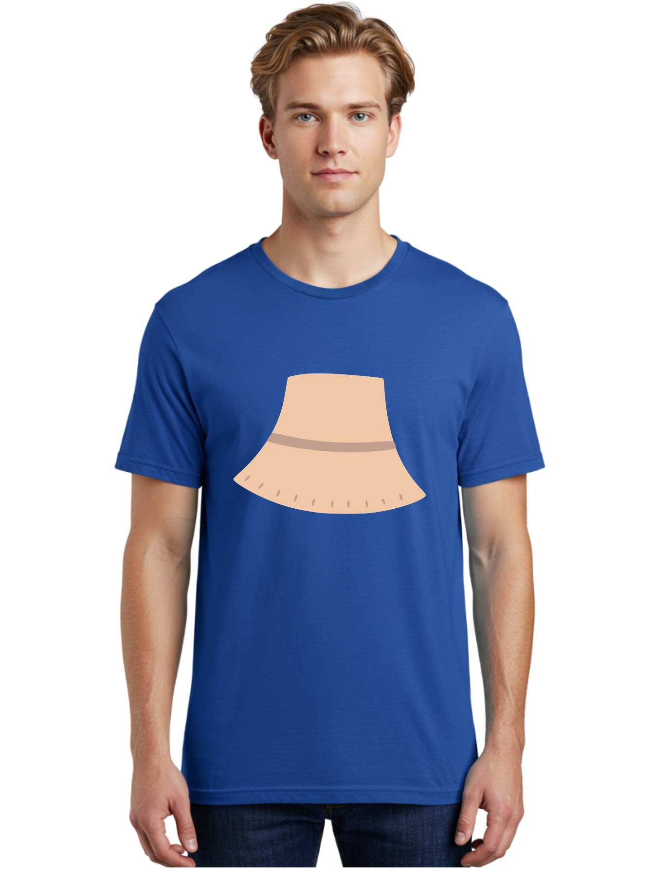 Floppy-Sun-Hat Men'S Graphic Tee, 100% Cotton, Comfortable Casual Summer Wear, Machine Washable, Floppy Hat, Wide Brim, Beige Color, Fashion Accessory, Summer Hat, Sun Protection, Stylish Hat, Casual Wear Aac035