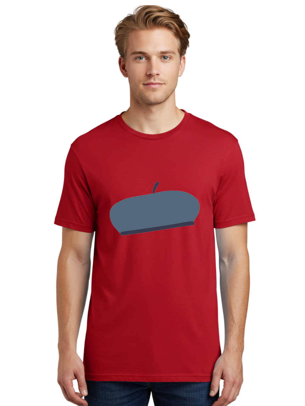 Gray-Apple Men'S Graphic Tee, 100% Cotton, Comfortable Casual Summer Wear, Machine Washable, Gray Apple, Stylized Fruit, Simple Illustration, Minimalist Design, Fruit Icon, Digital Art Aac038