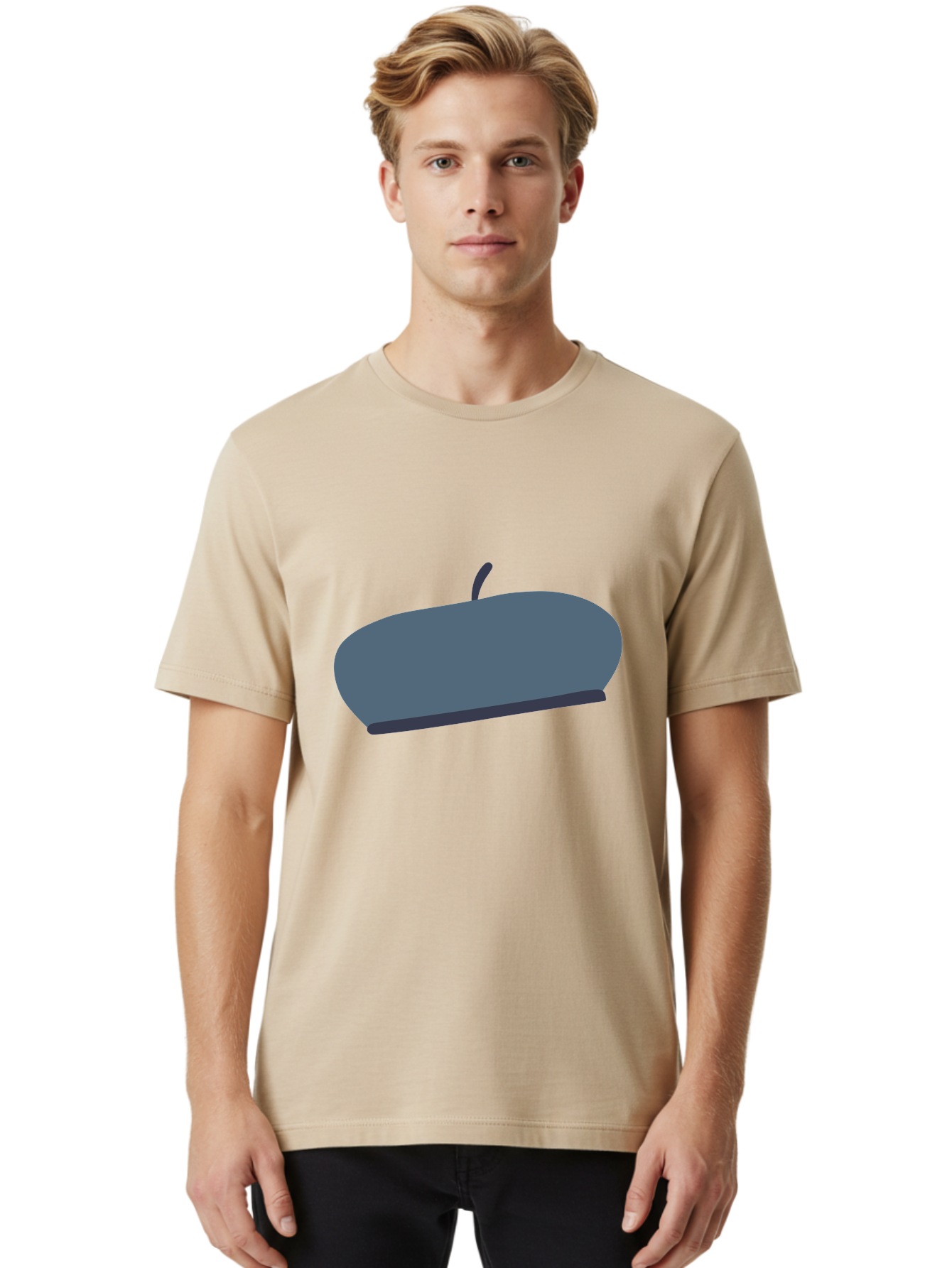 Gray-Apple Men'S Graphic Tee, 100% Cotton, Comfortable Casual Summer Wear, Machine Washable, Gray Apple, Stylized Fruit, Simple Illustration, Minimalist Design, Fruit Icon, Digital Art Aac038