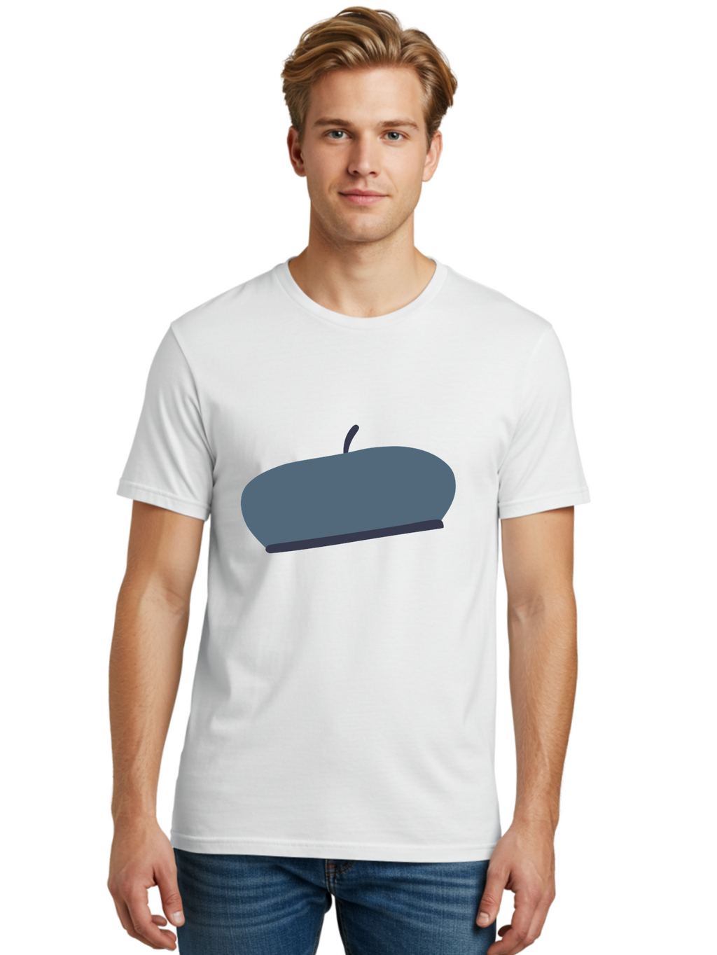 Gray-Apple Men'S Graphic Tee, 100% Cotton, Comfortable Casual Summer Wear, Machine Washable, Gray Apple, Stylized Fruit, Simple Illustration, Minimalist Design, Fruit Icon, Digital Art Aac038
