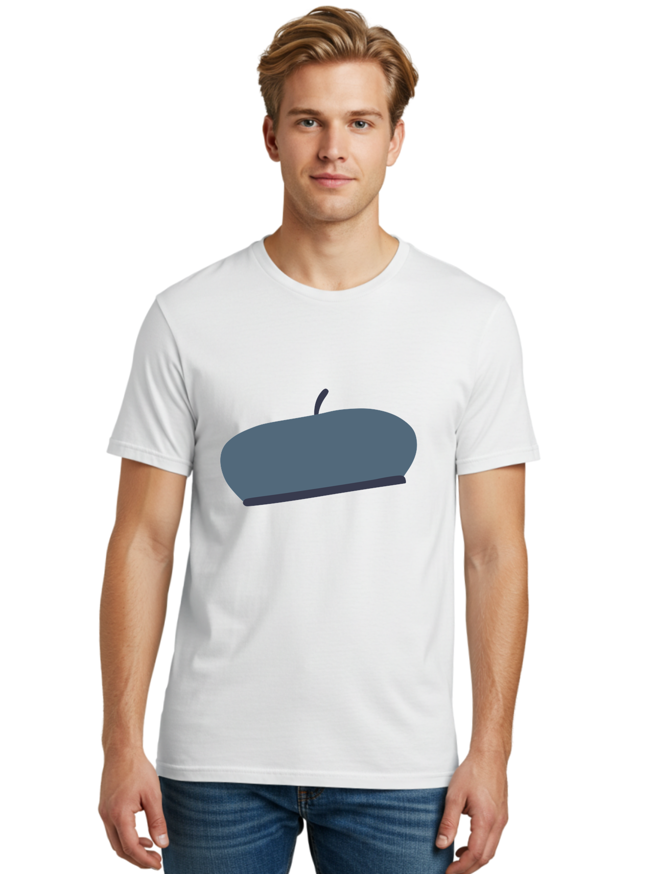 Gray-Apple Men'S Graphic Tee, 100% Cotton, Comfortable Casual Summer Wear, Machine Washable, Gray Apple, Stylized Fruit, Simple Illustration, Minimalist Design, Fruit Icon, Digital Art Aac038