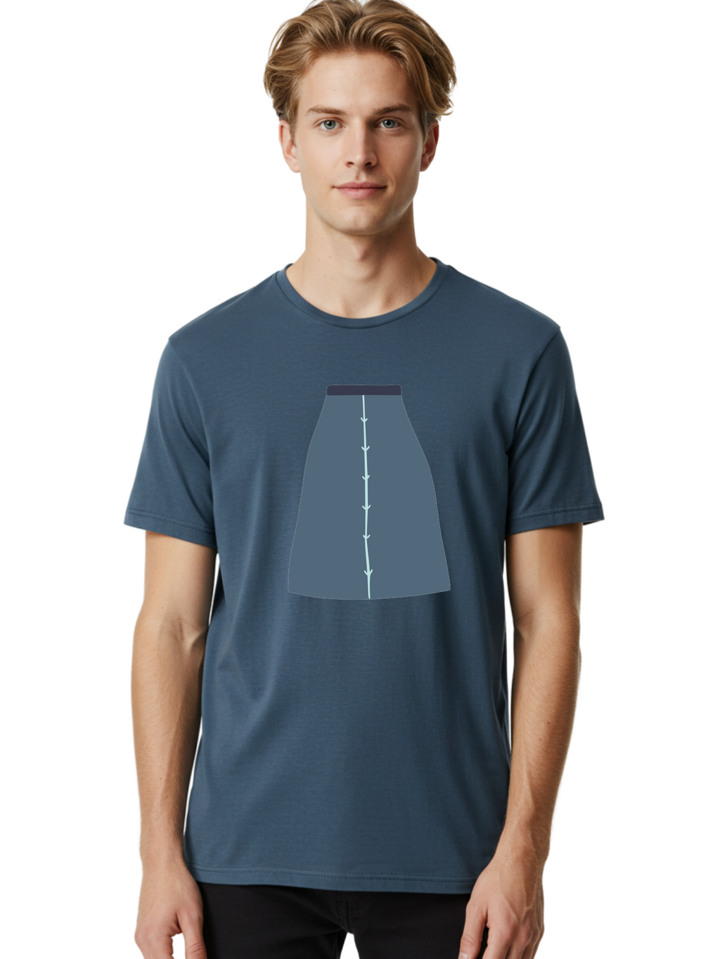 Gray-Skirt Men'S Graphic Tee, 100% Cotton, Comfortable Casual Summer Wear, Machine Washable, Dark Gray A-Line Skirt, Fashion Design, Women'S Clothing, Pencil Skirt, Business Attire, Office Wear, Corporate Style, Professional Look Aac039