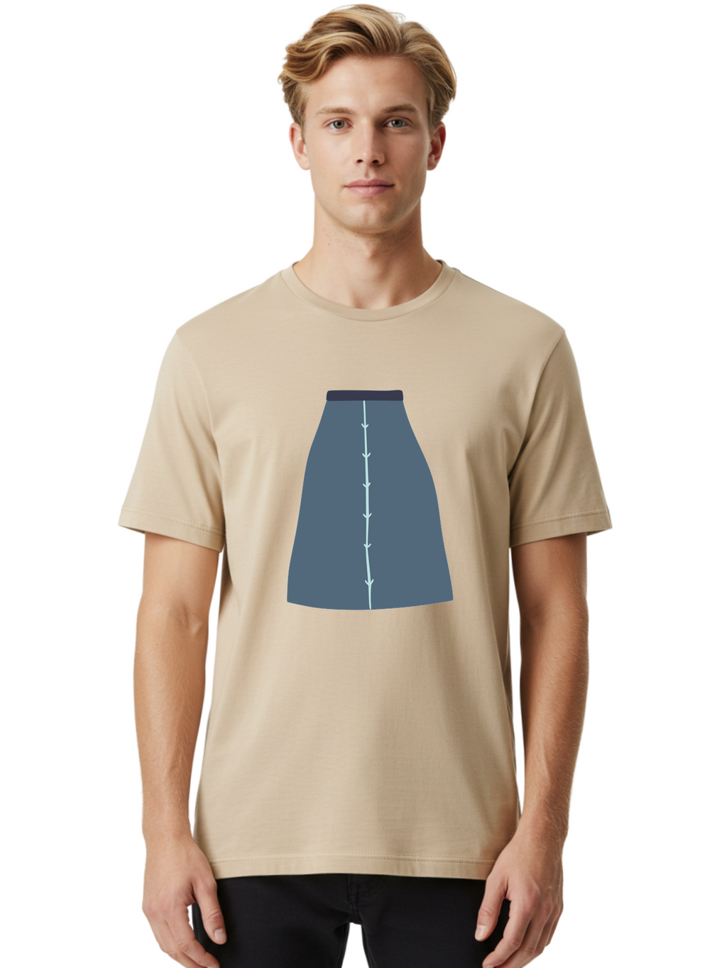 Gray-Skirt Men'S Graphic Tee, 100% Cotton, Comfortable Casual Summer Wear, Machine Washable, Dark Gray A-Line Skirt, Fashion Design, Women'S Clothing, Pencil Skirt, Business Attire, Office Wear, Corporate Style, Professional Look Aac039