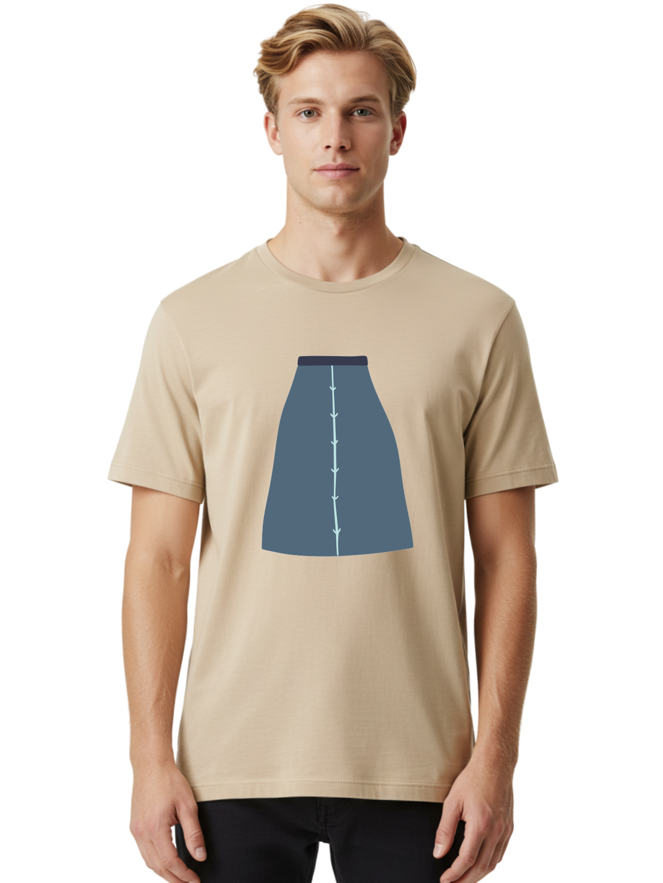 Gray-Skirt Men'S Graphic Tee, 100% Cotton, Comfortable Casual Summer Wear, Machine Washable, Dark Gray A-Line Skirt, Fashion Design, Women'S Clothing, Pencil Skirt, Business Attire, Office Wear, Corporate Style, Professional Look Aac039