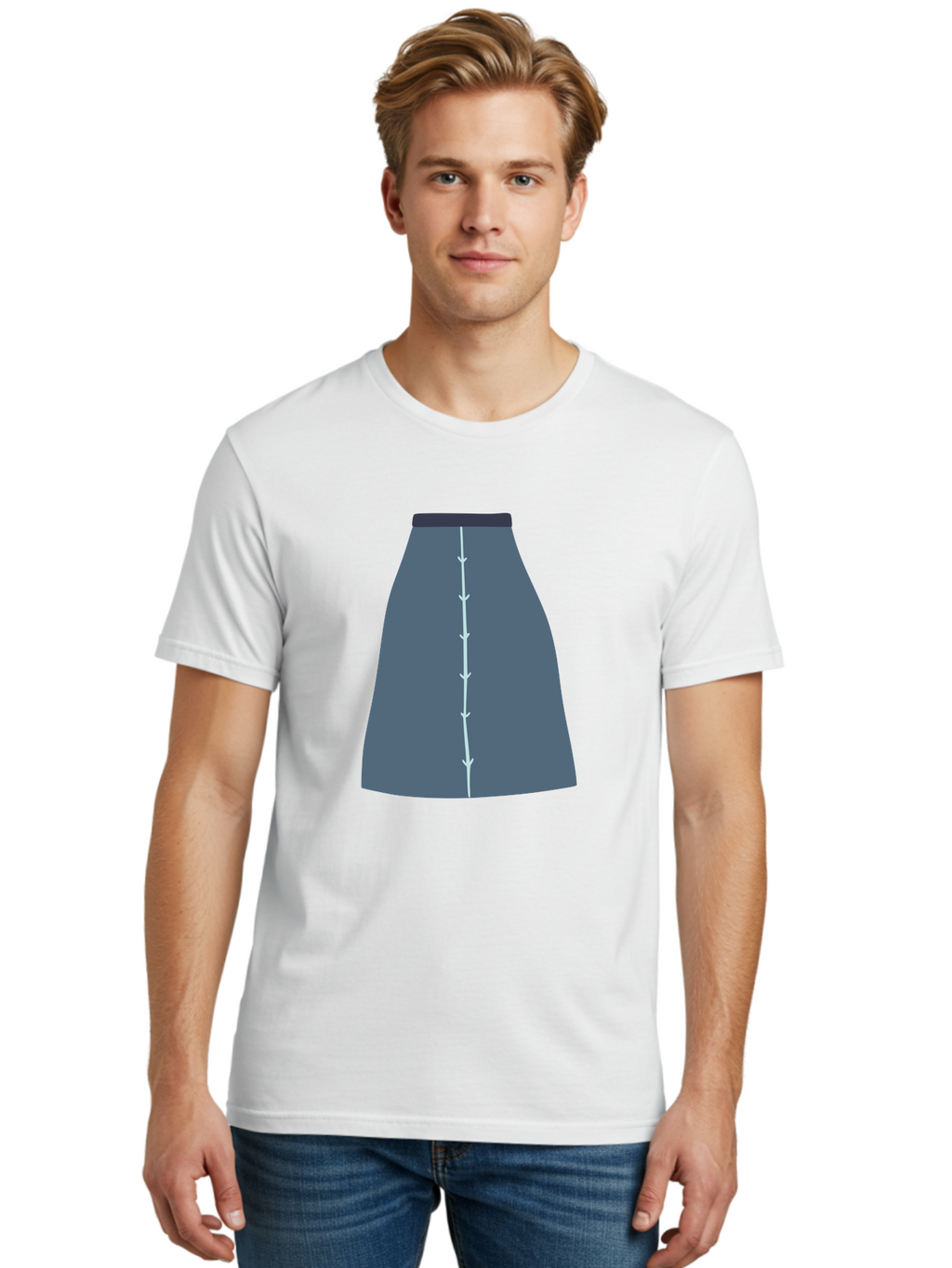 Gray-Skirt Men'S Graphic Tee, 100% Cotton, Comfortable Casual Summer Wear, Machine Washable, Dark Gray A-Line Skirt, Fashion Design, Women'S Clothing, Pencil Skirt, Business Attire, Office Wear, Corporate Style, Professional Look Aac039