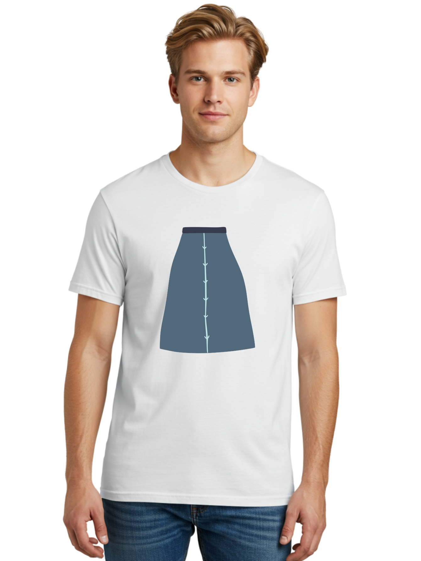 Gray-Skirt Men'S Graphic Tee, 100% Cotton, Comfortable Casual Summer Wear, Machine Washable, Dark Gray A-Line Skirt, Fashion Design, Women'S Clothing, Pencil Skirt, Business Attire, Office Wear, Corporate Style, Professional Look Aac039