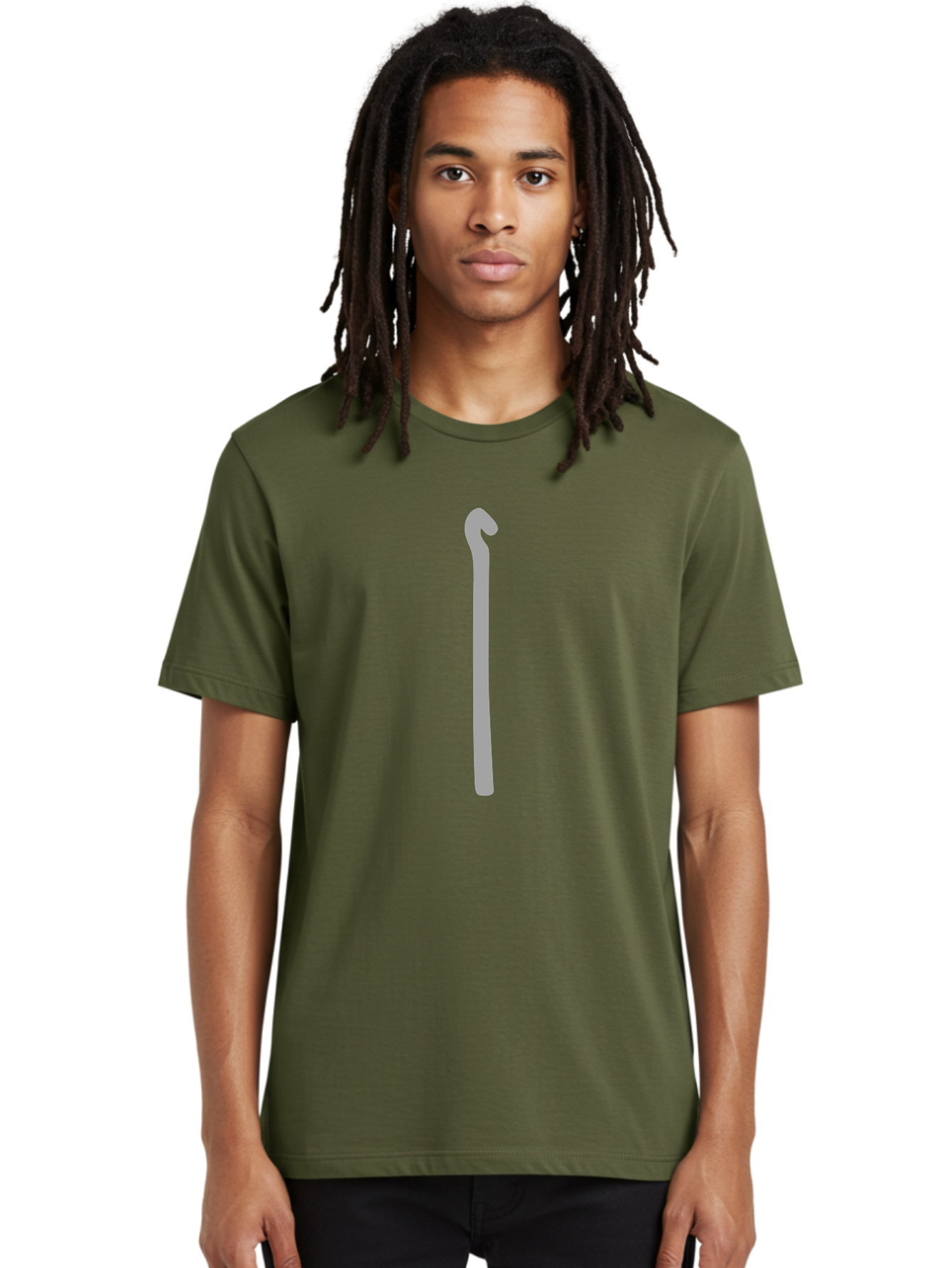 Gray-Walking-Stick Men'S Graphic Tee, 100% Cotton, Comfortable Casual Summer Wear, Machine Washable, Gray Walking Stick, Cane For Mobility, Assistive Device, Walking Aid, Elderly Support, Injury Recovery, Disability Assistance Aac040