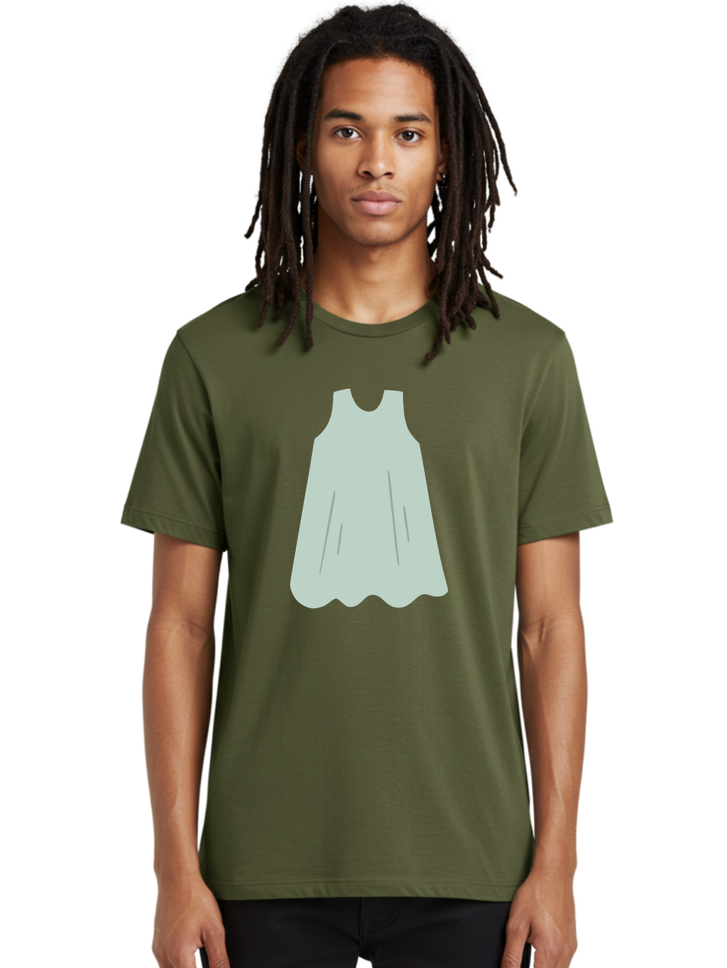 Grey-Dress Men'S Graphic Tee, 100% Cotton, Comfortable Casual Summer Wear, Machine Washable, Simple Dress Design, Sleeveless Dress, A-Line Dress, Grey Clothing, Fashion Illustration, Minimalist Style, Women'S Fashion, Soft Grey Tone, Aac041