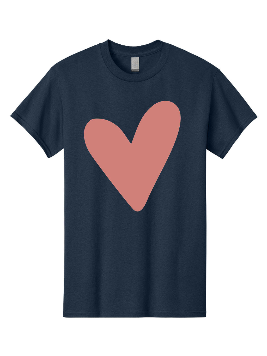 Heart Men'S Graphic Tee, 100% Cotton, Comfortable Casual Summer Wear, Machine Washable, Pink Heart, Love Symbol, Heart Icon, Cute Design, Minimalist Art, Simple Heart, Pink Color, Heart Shape Aac048
