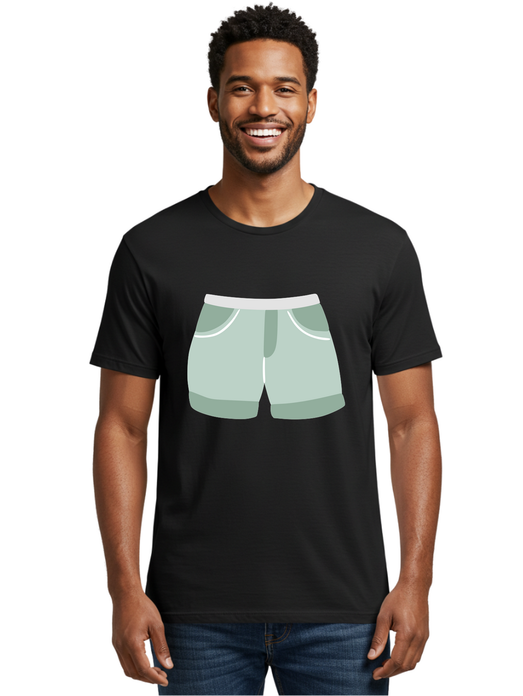 Light-Green-Shorts Men'S Graphic Tee, 100% Cotton, Comfortable Casual Summer Wear, Machine Washable, Men'S Underwear, Boxer Shorts, Comfortable Clothing, Casual Wear, Relaxed Fit, Simple Design, Gray Color Aac053