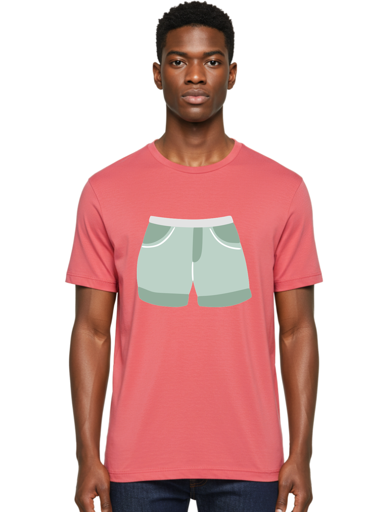 Light-Green-Shorts Men'S Graphic Tee, 100% Cotton, Comfortable Casual Summer Wear, Machine Washable, Men'S Underwear, Boxer Shorts, Comfortable Clothing, Casual Wear, Relaxed Fit, Simple Design, Gray Color Aac053