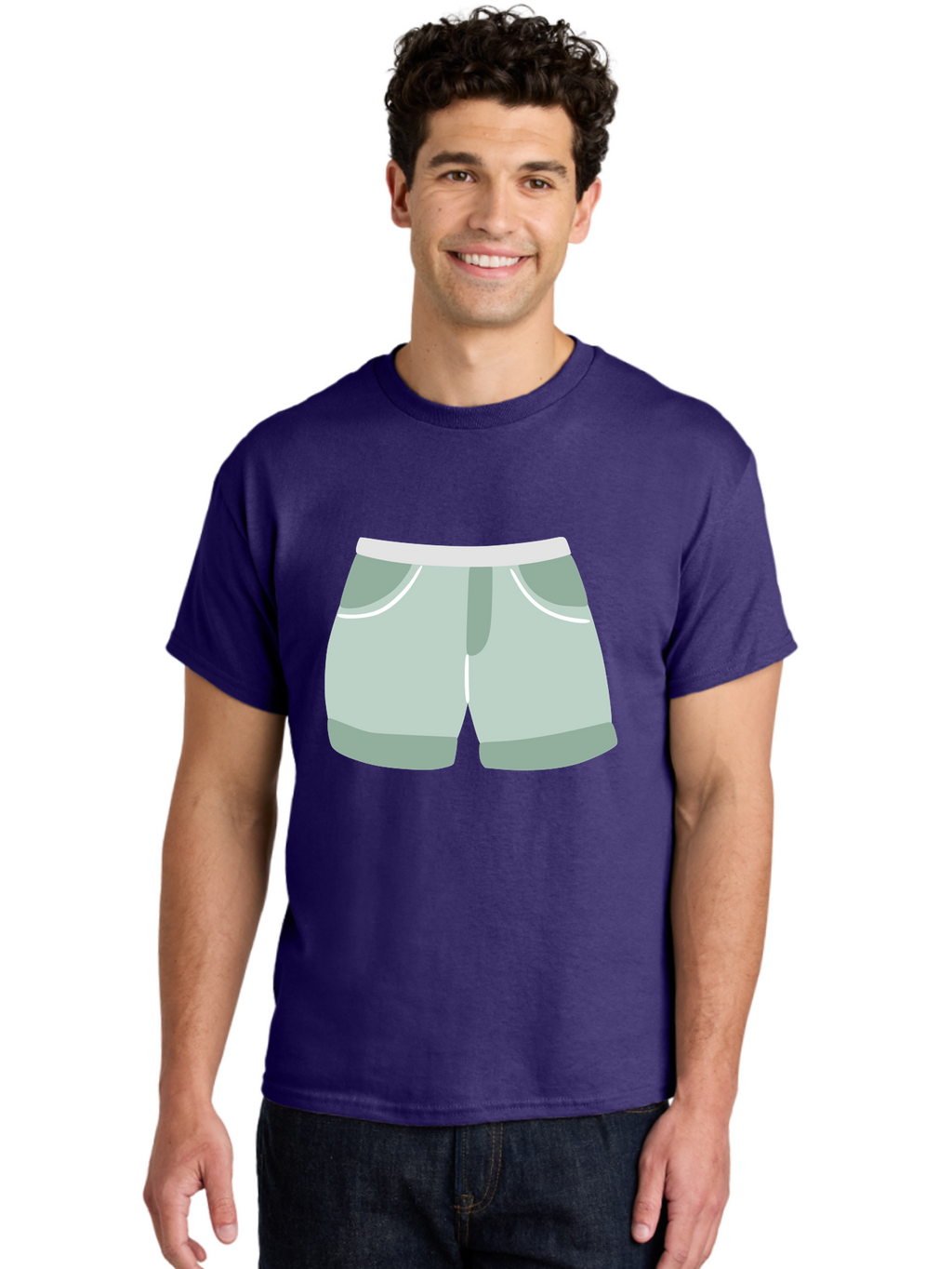 Light-Green-Shorts Men'S Graphic Tee, 100% Cotton, Comfortable Casual Summer Wear, Machine Washable, Men'S Underwear, Boxer Shorts, Comfortable Clothing, Casual Wear, Relaxed Fit, Simple Design, Gray Color Aac053