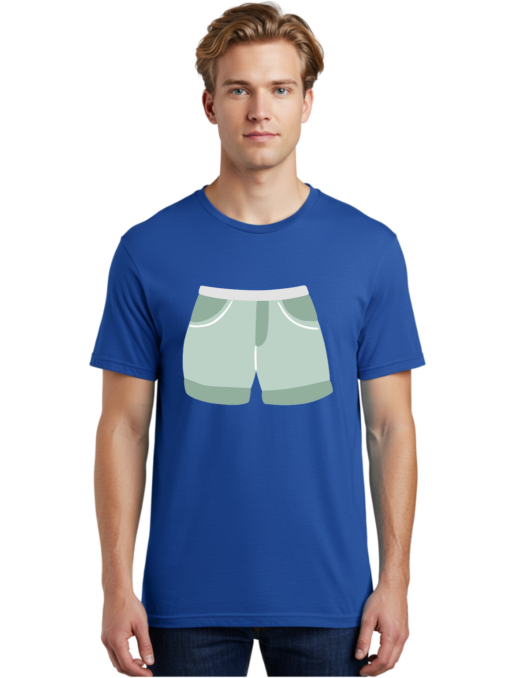 Light-Green-Shorts Men'S Graphic Tee, 100% Cotton, Comfortable Casual Summer Wear, Machine Washable, Men'S Underwear, Boxer Shorts, Comfortable Clothing, Casual Wear, Relaxed Fit, Simple Design, Gray Color Aac053