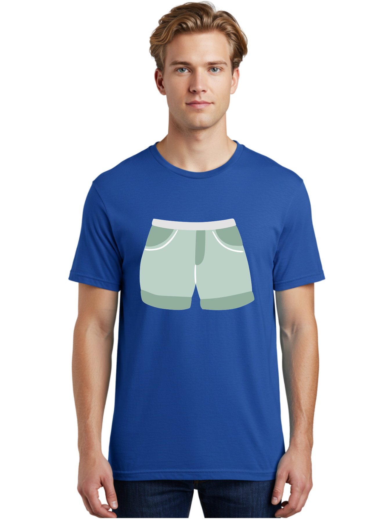 Light-Green-Shorts Men'S Graphic Tee, 100% Cotton, Comfortable Casual Summer Wear, Machine Washable, Men'S Underwear, Boxer Shorts, Comfortable Clothing, Casual Wear, Relaxed Fit, Simple Design, Gray Color Aac053