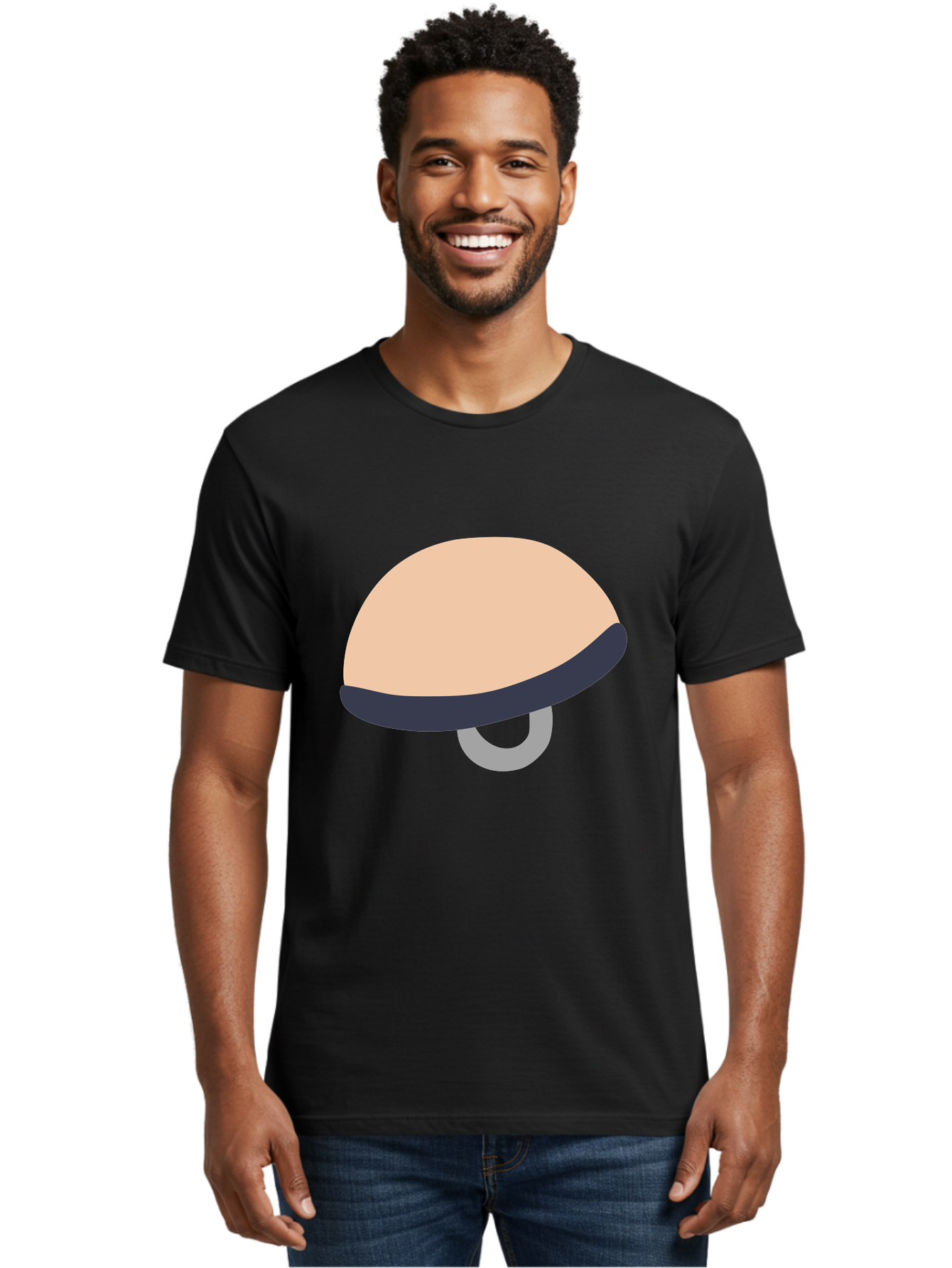 Mushroom Men'S Graphic Tee, 100% Cotton, Comfortable Casual Summer Wear, Machine Washable, Bicycle Seat, Bike Accessories, Cycling Equipment, Saddle Design, Bike Parts, Cycling Gear, Bicycle Component Aac058