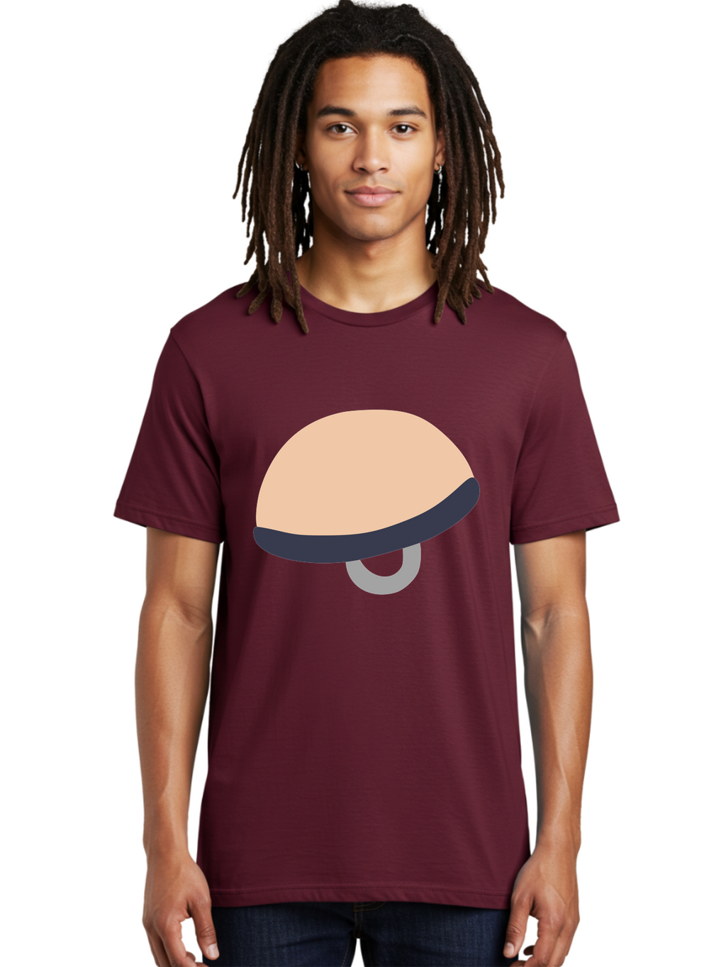 Mushroom Men'S Graphic Tee, 100% Cotton, Comfortable Casual Summer Wear, Machine Washable, Bicycle Seat, Bike Accessories, Cycling Equipment, Saddle Design, Bike Parts, Cycling Gear, Bicycle Component Aac058