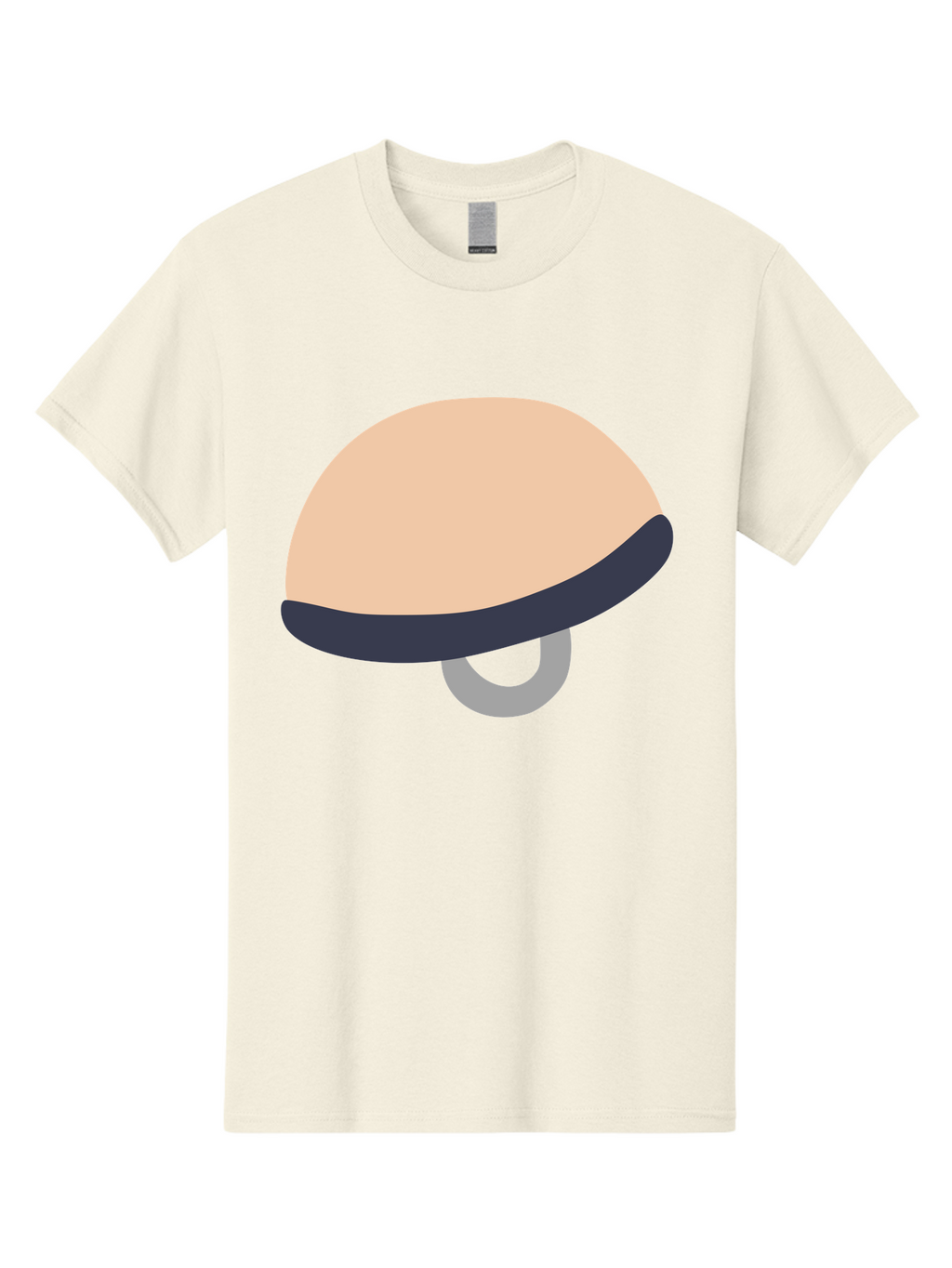 Mushroom Men'S Graphic Tee, 100% Cotton, Comfortable Casual Summer Wear, Machine Washable, Bicycle Seat, Bike Accessories, Cycling Equipment, Saddle Design, Bike Parts, Cycling Gear, Bicycle Component Aac058