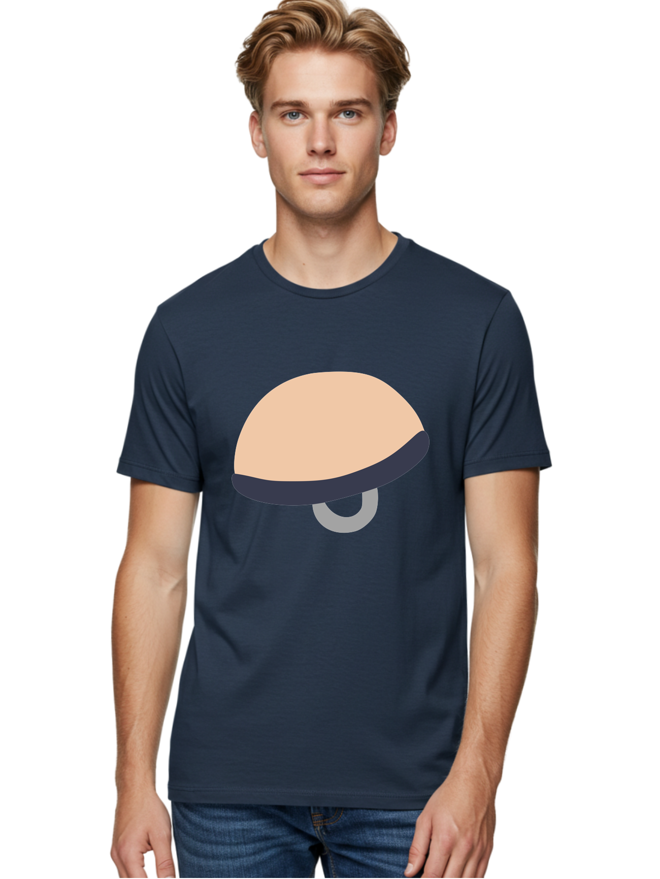 Mushroom Men'S Graphic Tee, 100% Cotton, Comfortable Casual Summer Wear, Machine Washable, Bicycle Seat, Bike Accessories, Cycling Equipment, Saddle Design, Bike Parts, Cycling Gear, Bicycle Component Aac058
