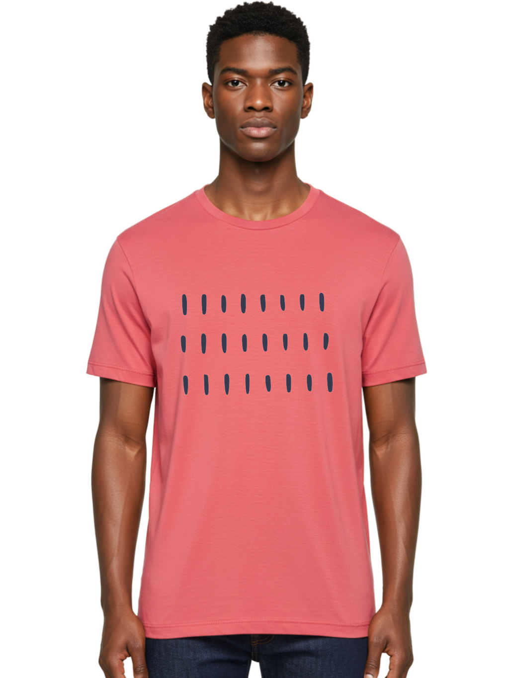 Oval-Pattern Men'S Graphic Tee, 100% Cotton, Comfortable Casual Summer Wear, Machine Washable, Pattern Of Gray Ovals, Repeating Design, Abstract Shapes, Minimalist Art, Geometric Shapes, Simple Texture, Gray Shapes On Green Aac063