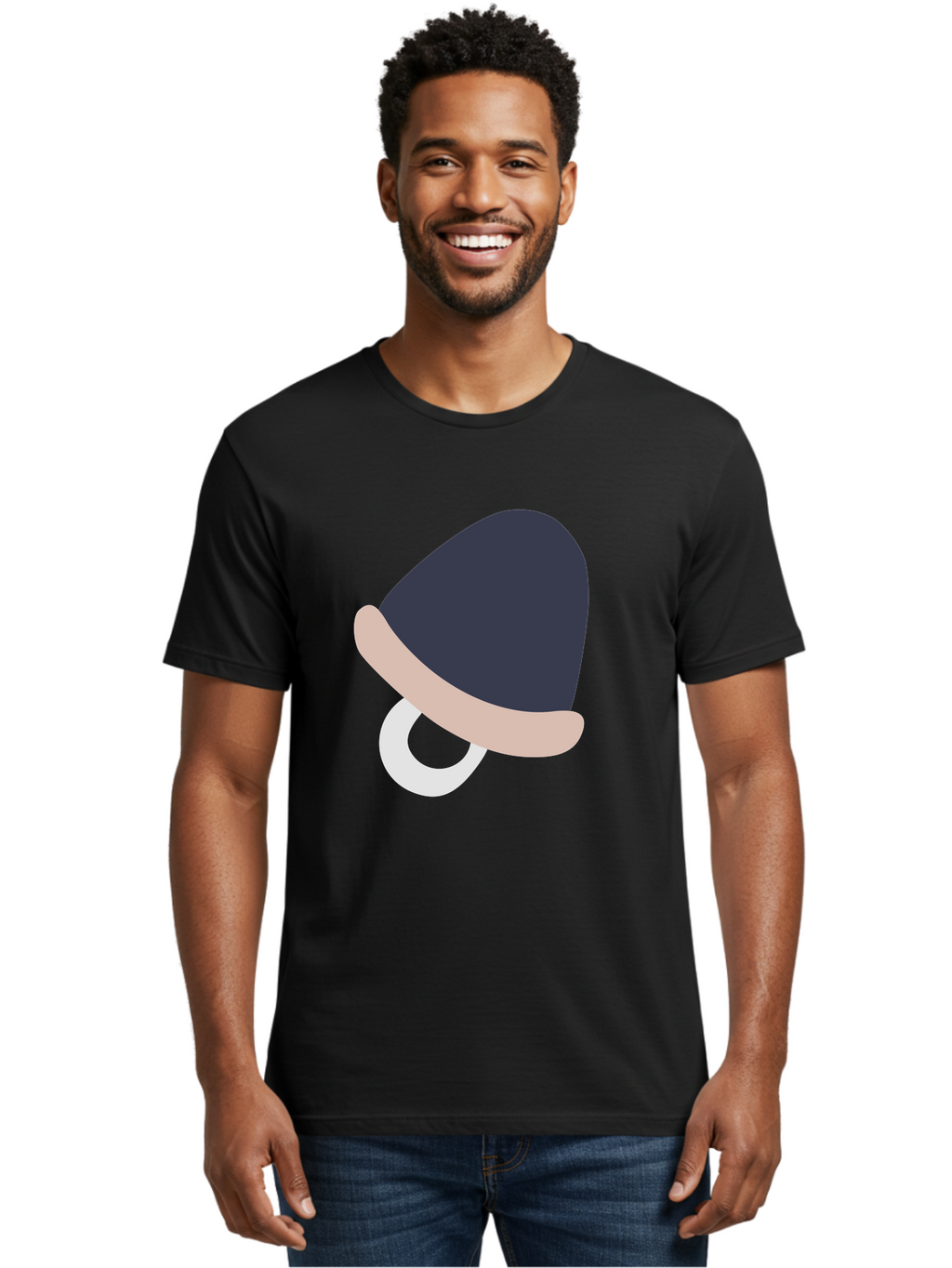 Pacifier Men'S Graphic Tee, 100% Cotton, Comfortable Casual Summer Wear, Machine Washable, Pacifier For Baby, Baby Soother, Nursery Accessories, Infant Care, Baby Supplies, Newborn Essentials Aac065