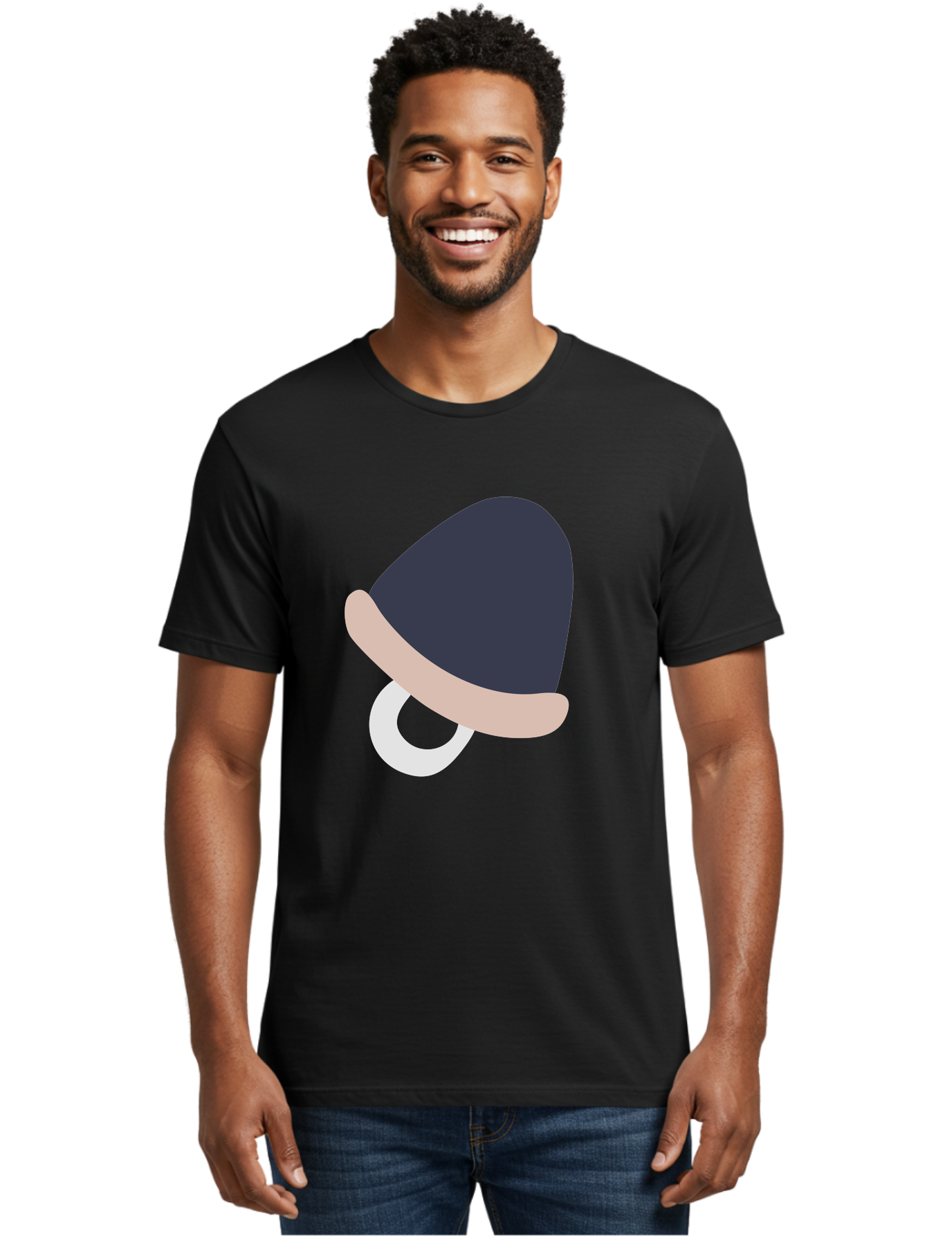 Pacifier Men'S Graphic Tee, 100% Cotton, Comfortable Casual Summer Wear, Machine Washable, Pacifier For Baby, Baby Soother, Nursery Accessories, Infant Care, Baby Supplies, Newborn Essentials Aac065