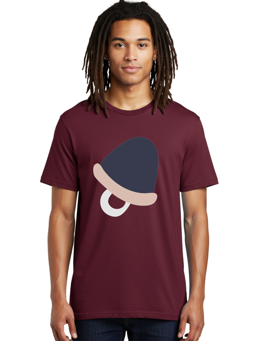 Pacifier Men'S Graphic Tee, 100% Cotton, Comfortable Casual Summer Wear, Machine Washable, Pacifier For Baby, Baby Soother, Nursery Accessories, Infant Care, Baby Supplies, Newborn Essentials Aac065