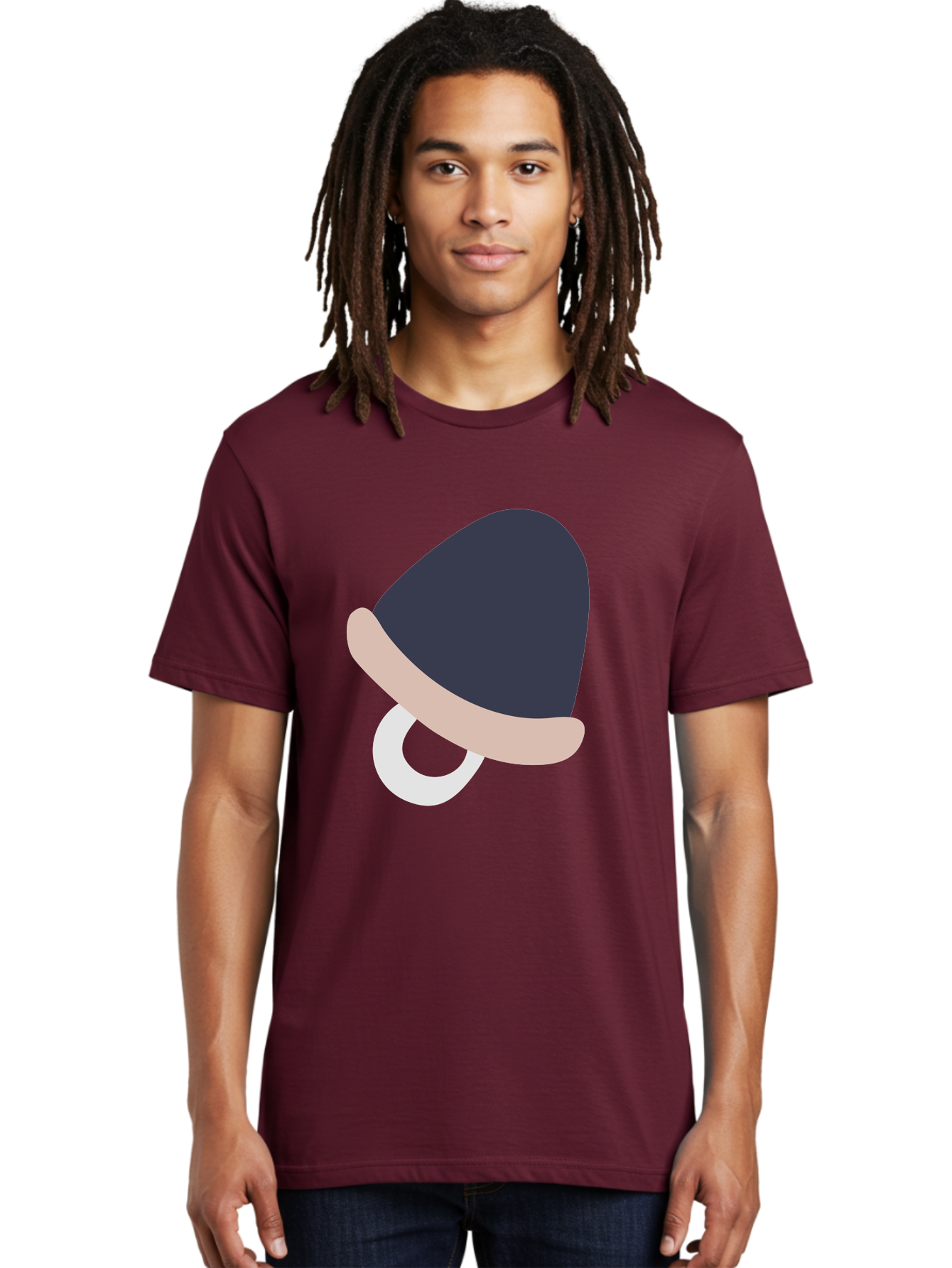Pacifier Men'S Graphic Tee, 100% Cotton, Comfortable Casual Summer Wear, Machine Washable, Pacifier For Baby, Baby Soother, Nursery Accessories, Infant Care, Baby Supplies, Newborn Essentials Aac065